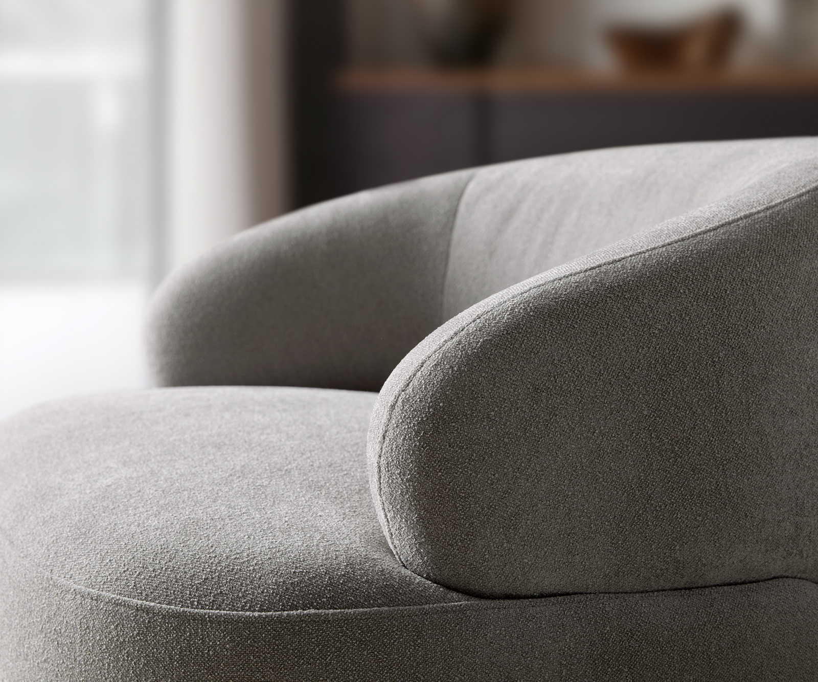 Křeslo Nova 88×88 cm látka Měkký šedá - Obrázek 5