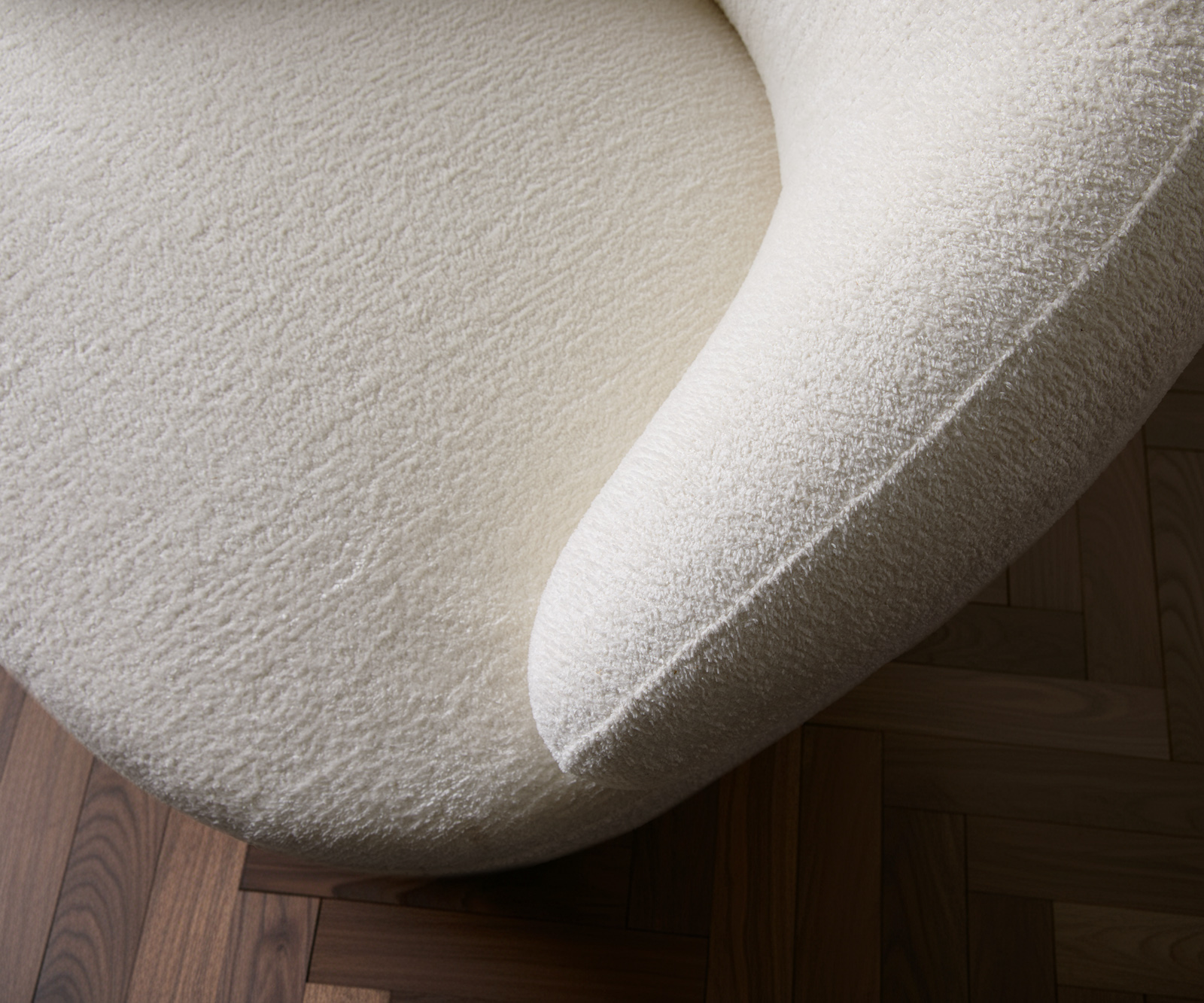 Křeslo Nova 88×88 cm bouclé měkký béžová - Obrázek 6