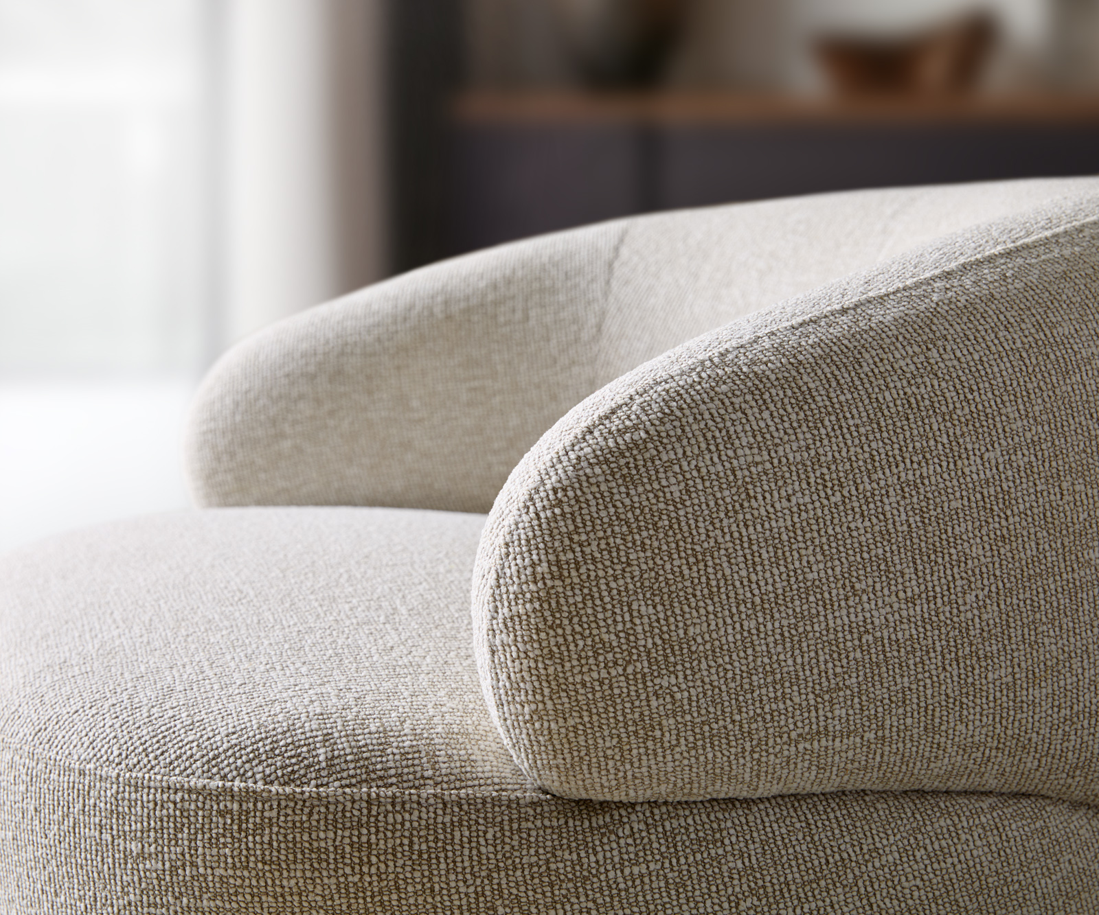 Křeslo Nova 88x88 cm látka Měkký béžová - Obrázek 6