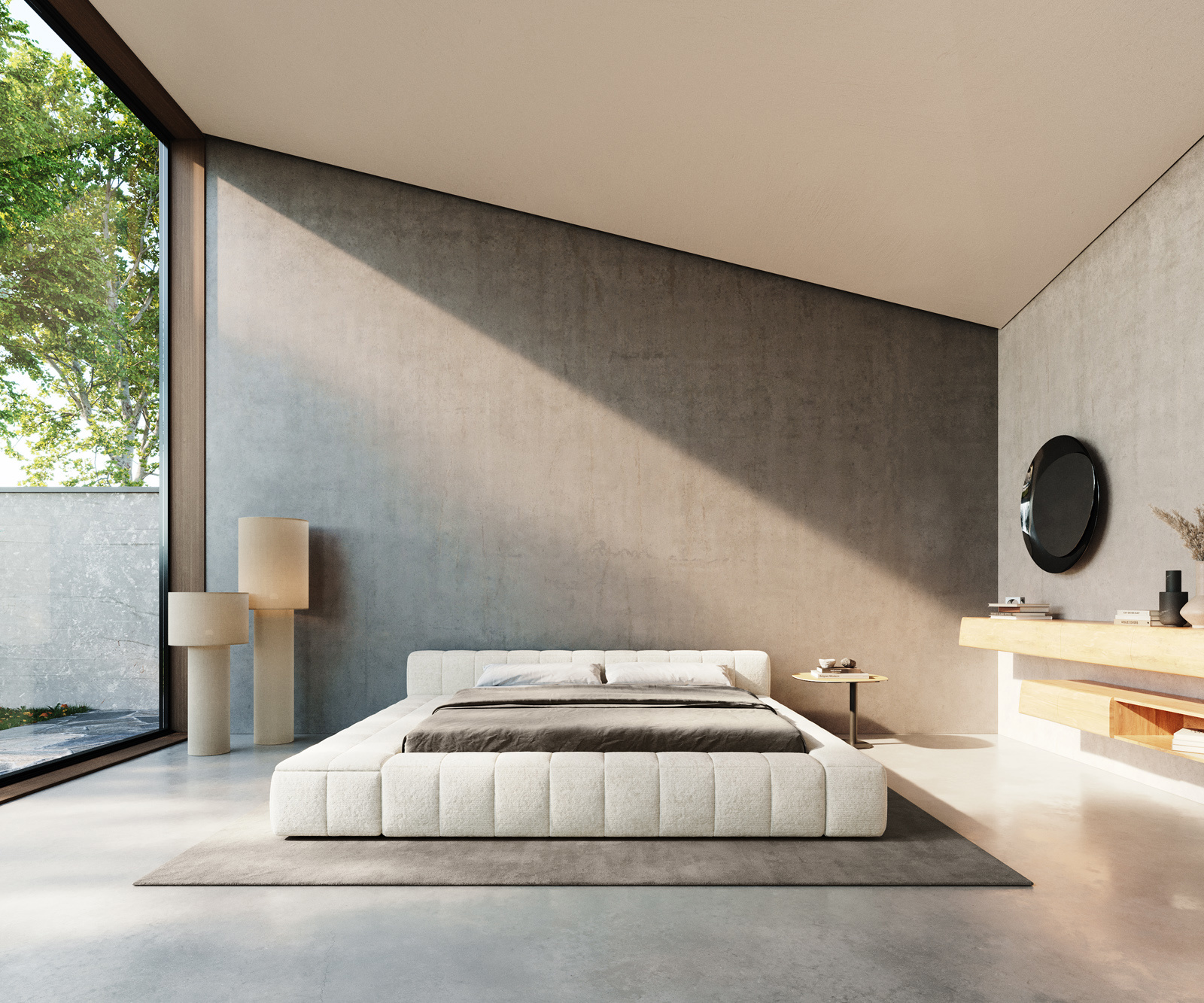 Čalouněná postel Espazio 180x200 cm bouclé měkká béžová - Obrázek 5