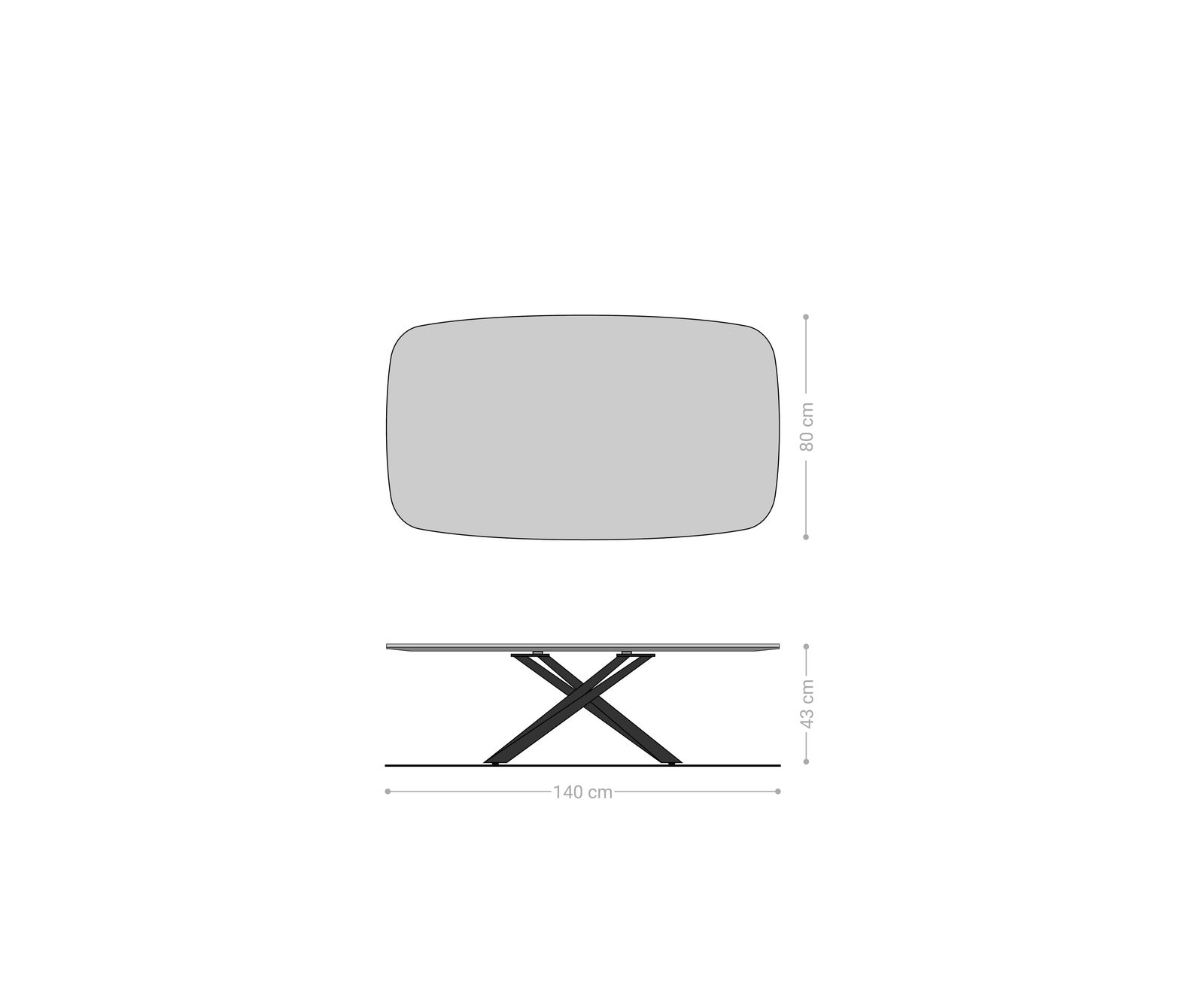 Konferenční stolek Edge Boot 140x80 cm keramika Laminam® Noir Desir hnědá Sarity kov černá - Obrázek 7