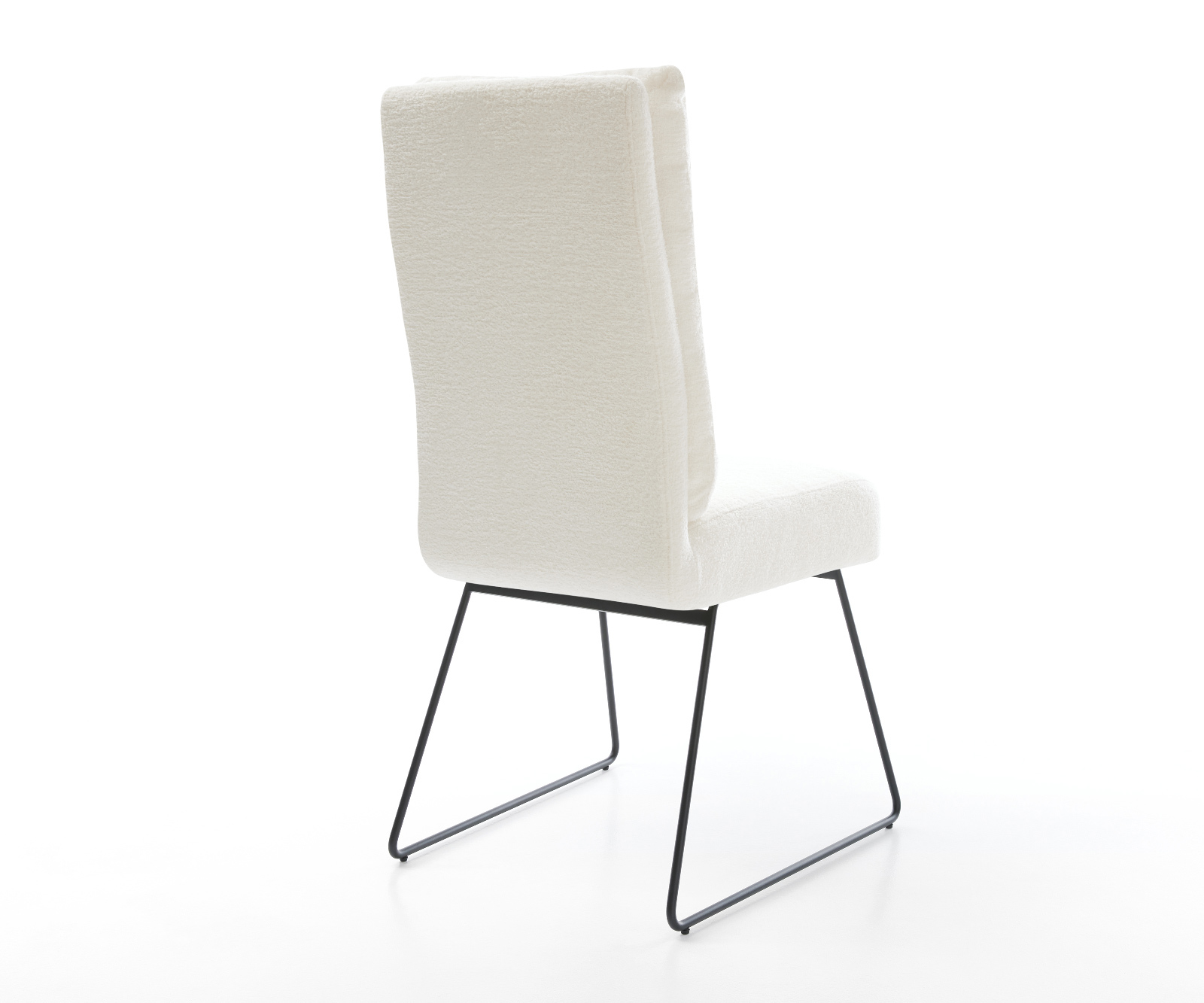 Jídelní židle Pela-Flex bouclé měkký béžová tenká podnož černá taštičkové pružiny - Obrázek 5