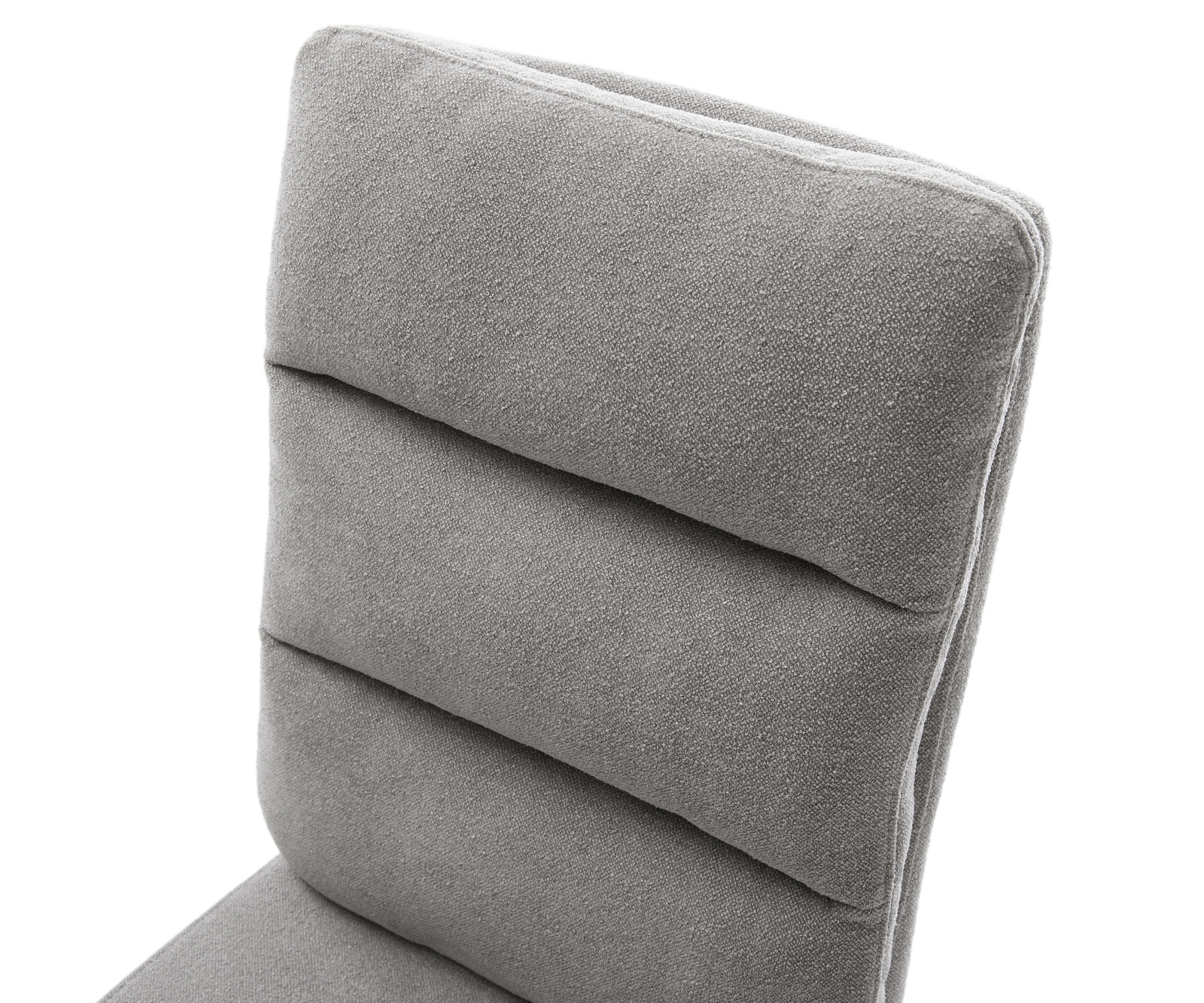 Jídelní židle Pela-Flex strukturovaná látka Měkký šedá jídelní židle plochá nerezová ocel taštičkové pružiny - Obrázek 4