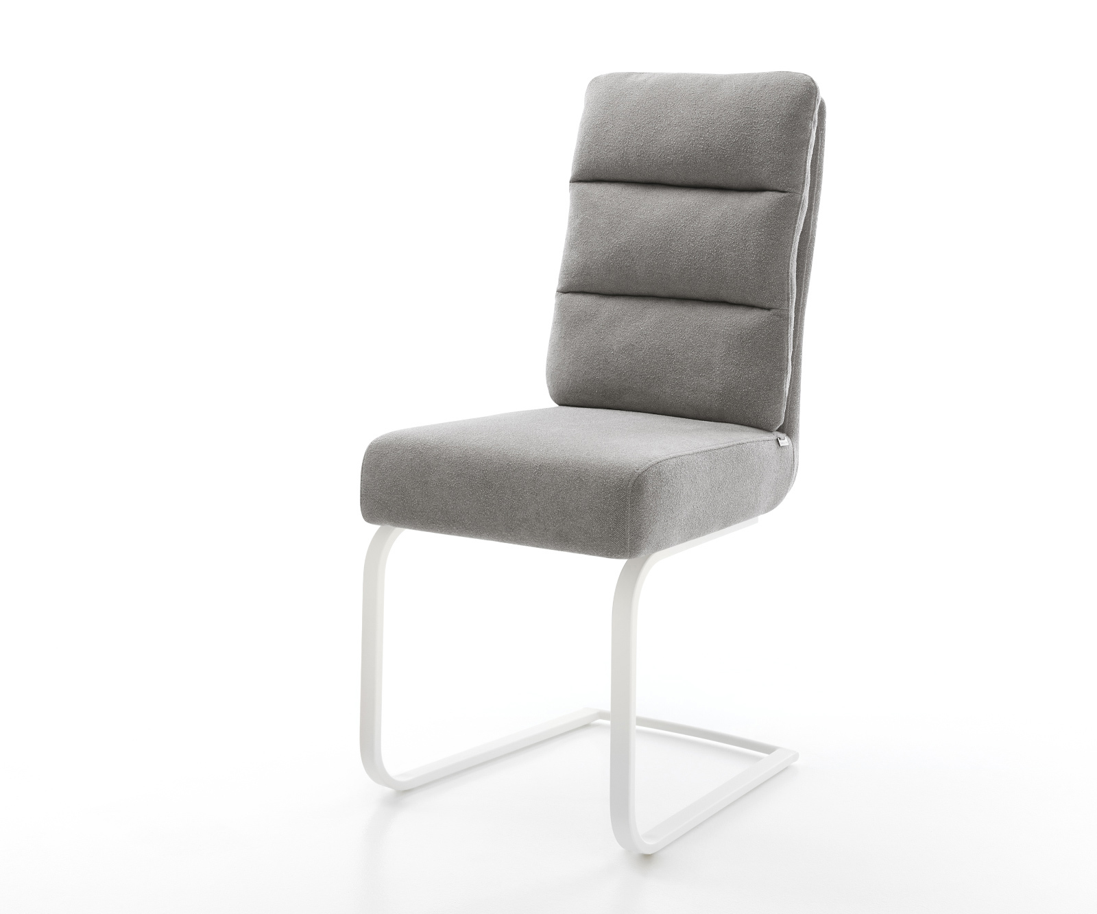 Jídelní židle Pela-Flex strukturovaná látka Měkký šedá jídelní židle plochá bílá taštičkové pružiny