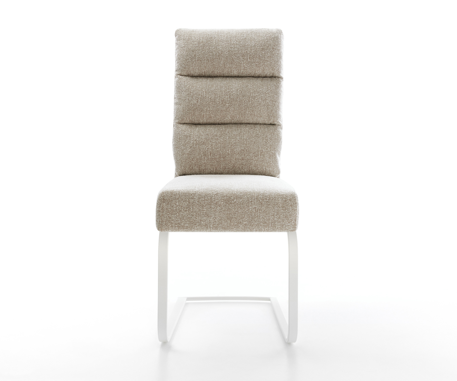 Jídelní židle Pela-Flex látka Měkký béžová jídelní židle plochá bílá taštičkové pružiny - Obrázek 2