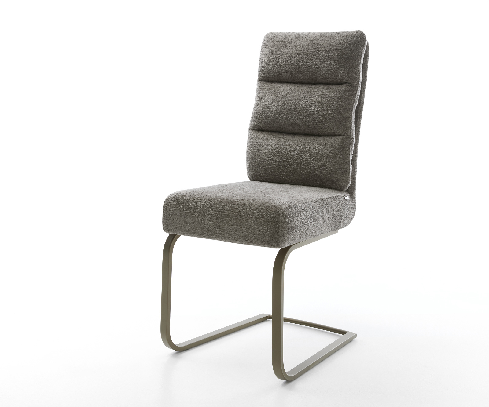 Jídelní židle Pela-Flex bouclé měkký tmavě béžová jídelní židle plochý titanová barva taštičkové pružiny