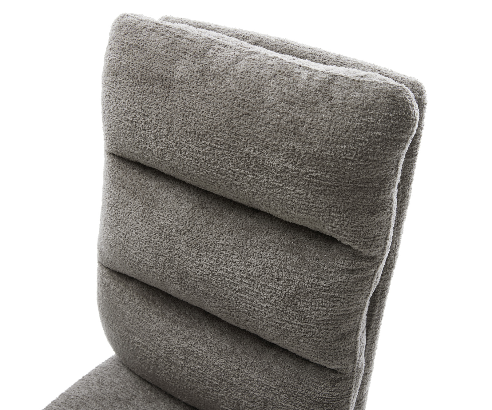 Jídelní židle Pela-Flex bouclé měkký tmavě béžová dřevěná podnož hranatá přírodní 180° otočný taštičkové pružiny - Obrázek 4