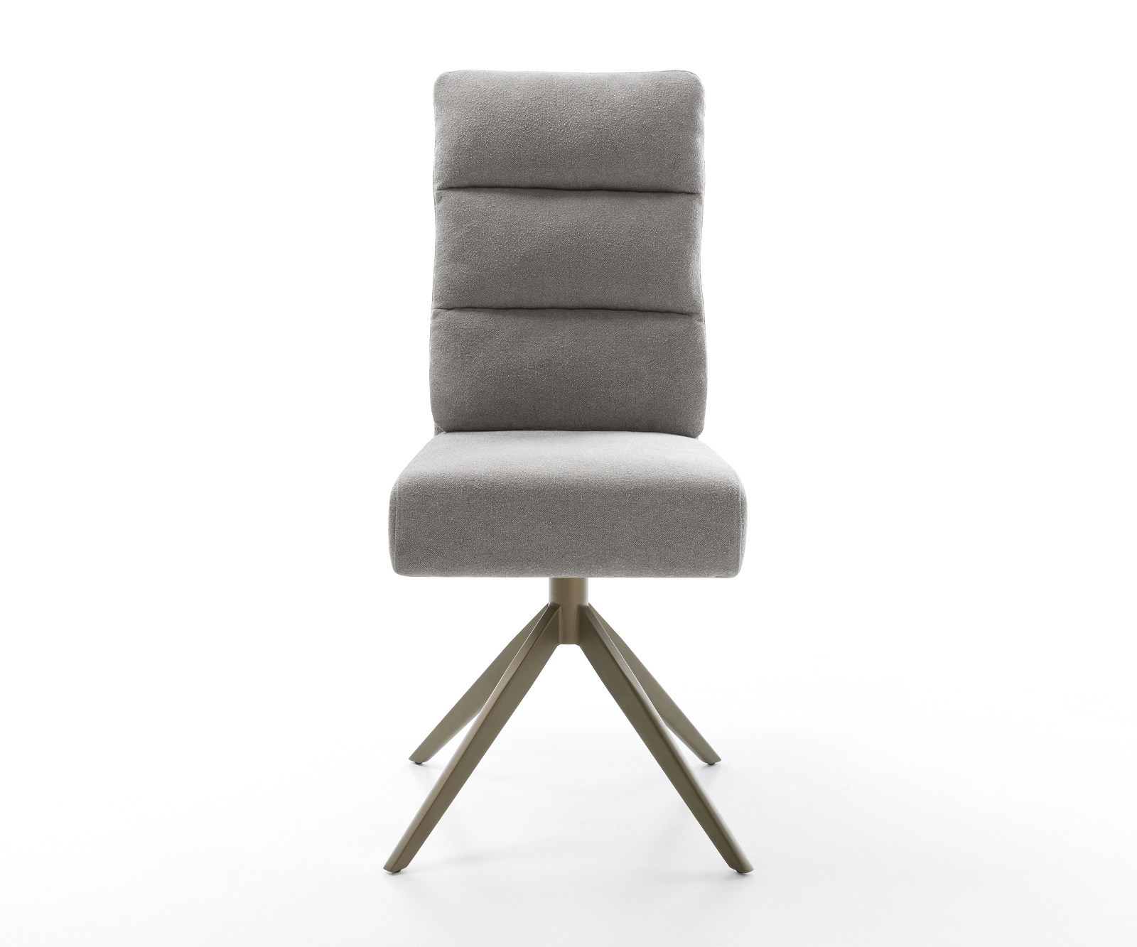 Jídelní židle Pela-Flex potahová látka Měkký šedá křížová podnož široká Titanová barva 360° otočný houpací funkce taštičkové pružiny - Obrázek 2