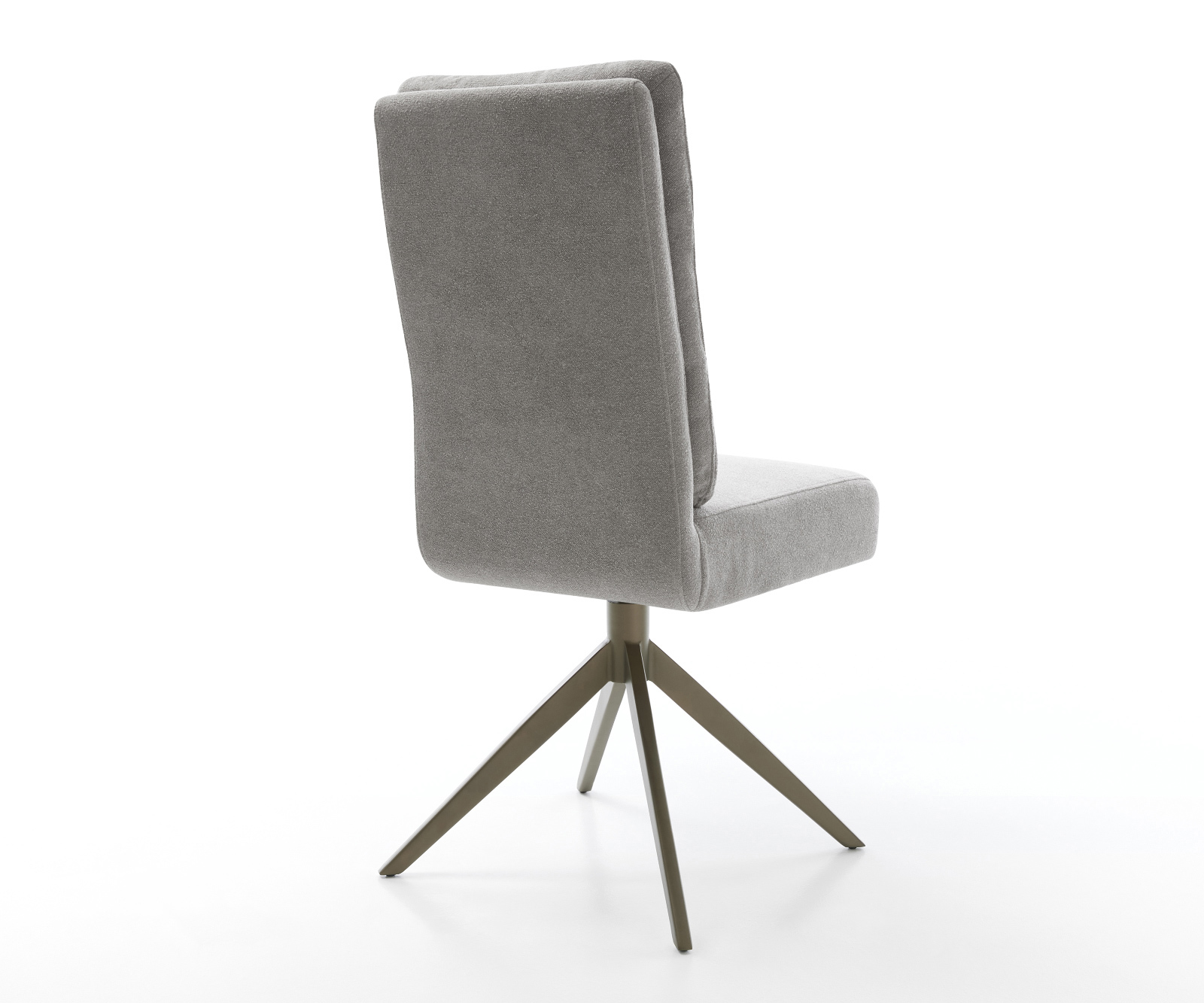 Jídelní židle Pela-Flex potahová látka Měkký šedá křížová podnož široká Titanová barva 360° otočný houpací funkce taštičkové pružiny - Obrázek 5