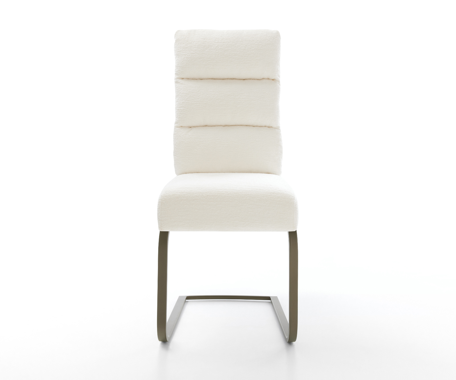 Jídelní židle Pela-Flex bouclé měkký béžová jídelní židle plochá titanová barva taštičkové pružiny - Obrázek 2