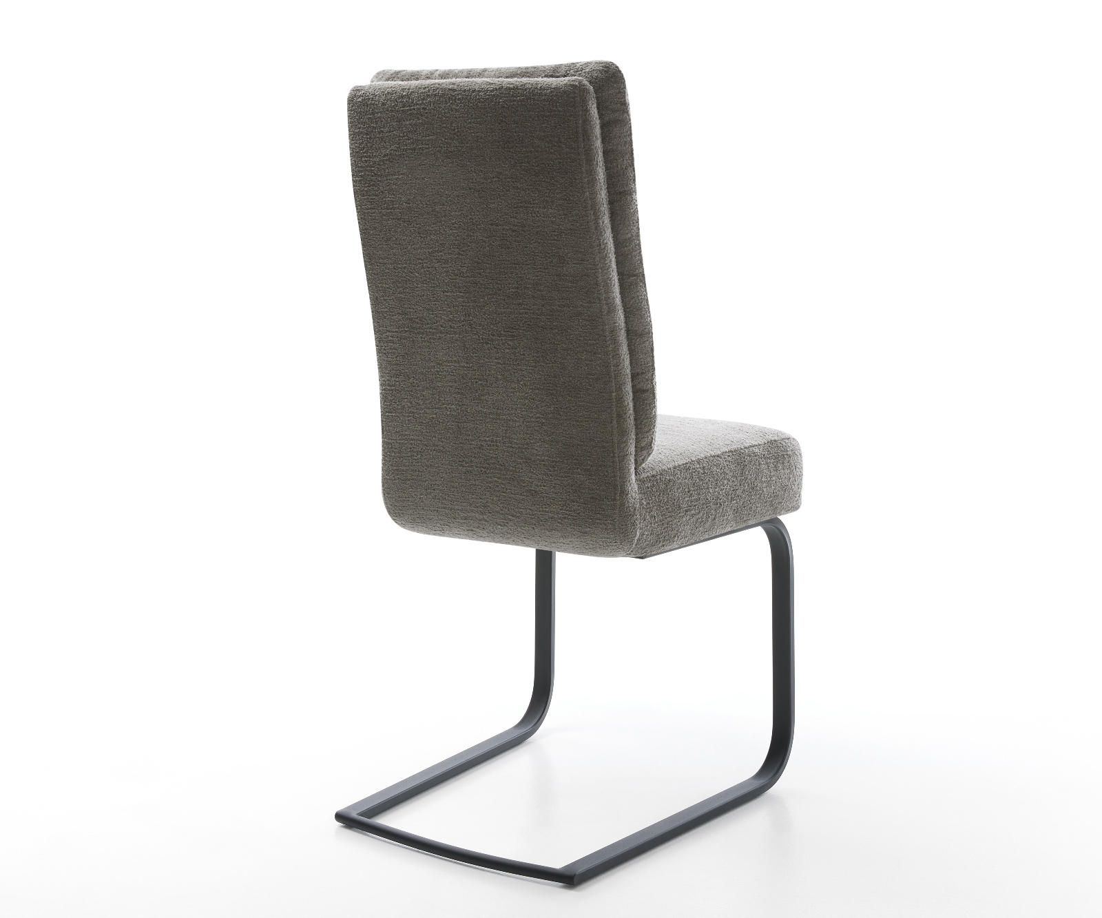 Jídelní židle Pela-Flex bouclé měkký tmavě béžová konzolová podnož plochá černá taštičkové pružiny - Obrázek 5