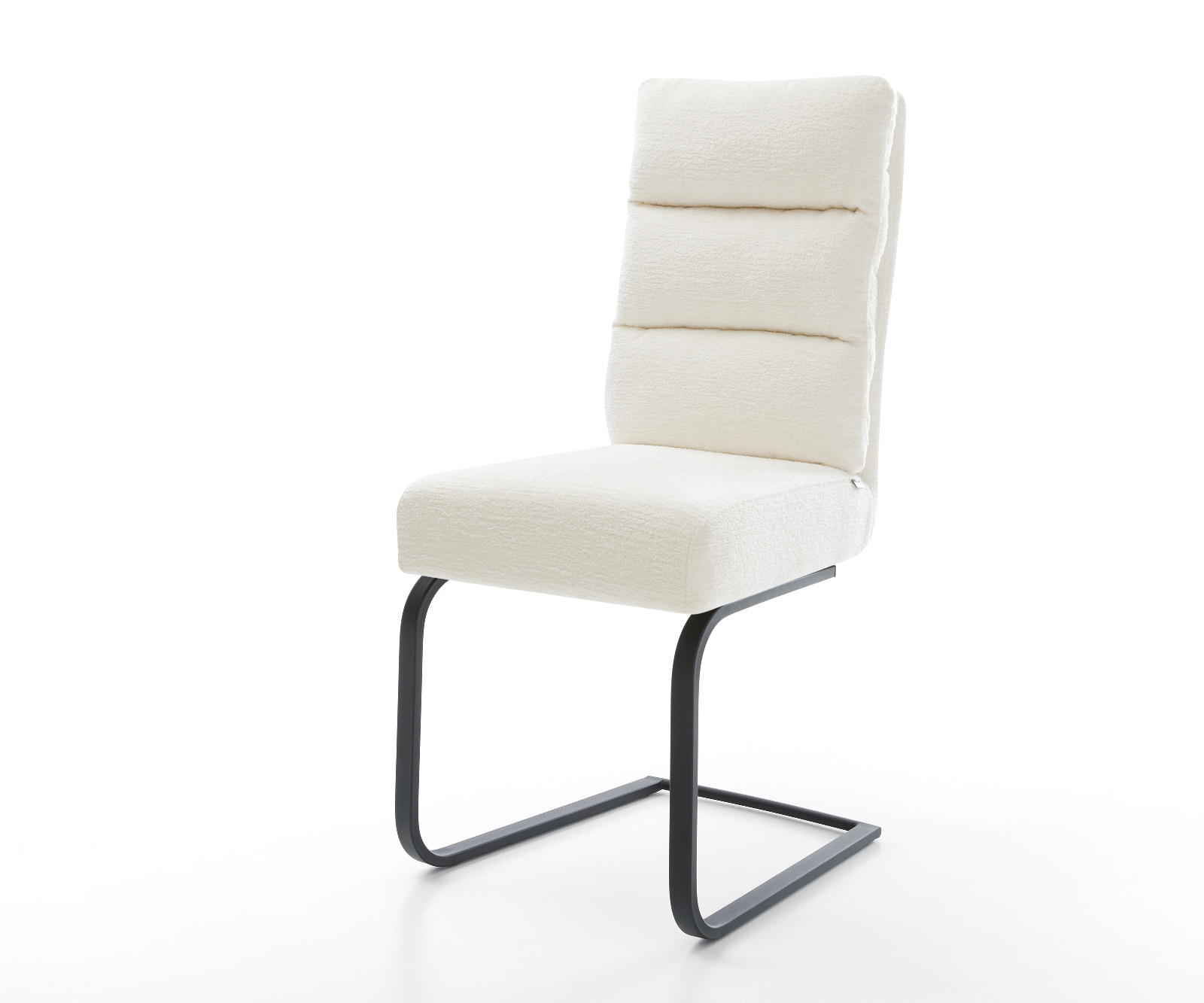 Jídelní židle Pela-Flex bouclé měkký béžová jídelní židle plochá černá taštičkové pružiny