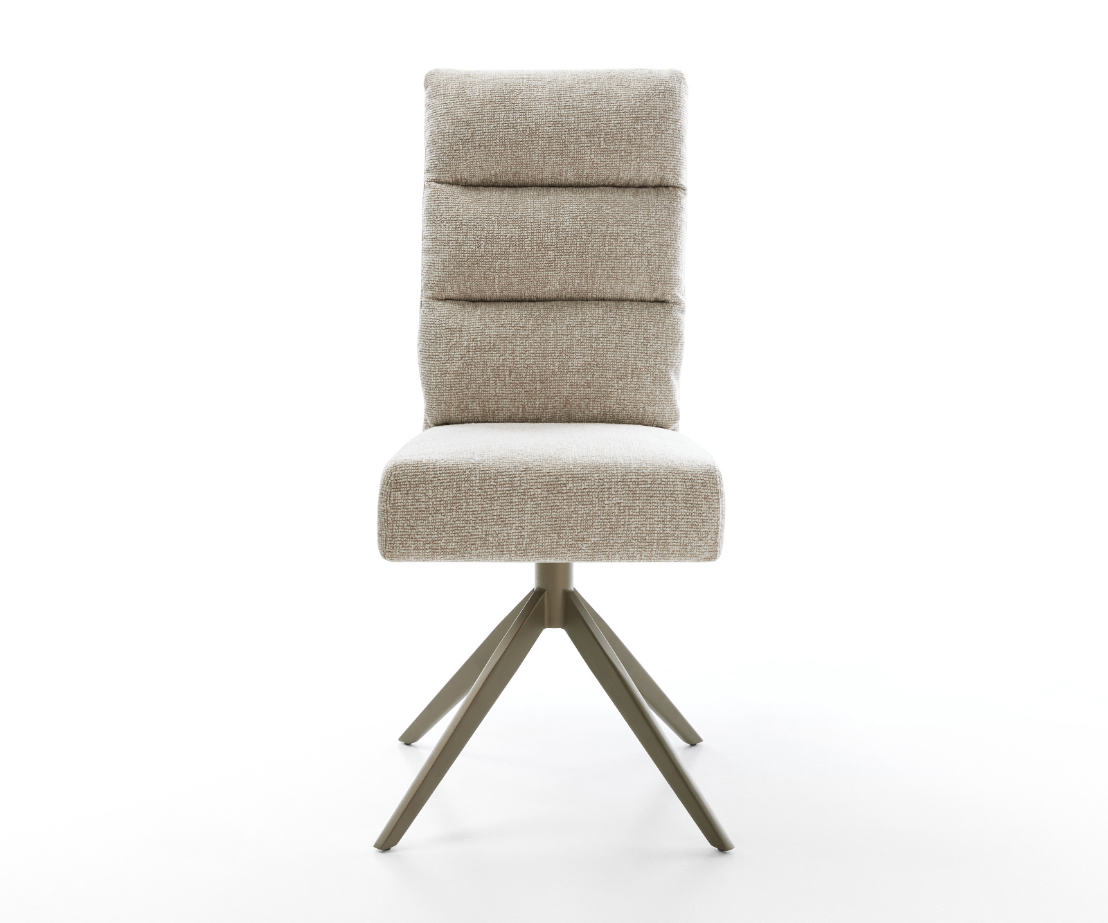 Jídelní židle Pela-Flex tkanina Měkký béžová křížová podnož široká Titanová barva 360° otočný houpací funkce taštičkové pružiny - Obrázek 2