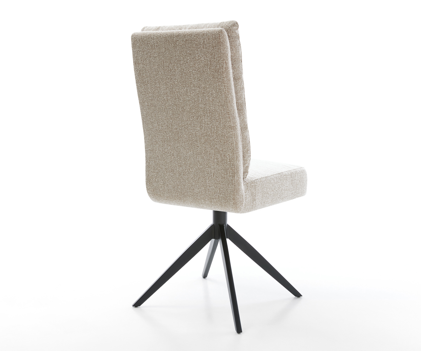 Jídelní židle Pela-Flex tkanina Měkký béžová křížová podnož široká černá 360° otočný houpací funkce taštičkové pružiny - Obrázek 5