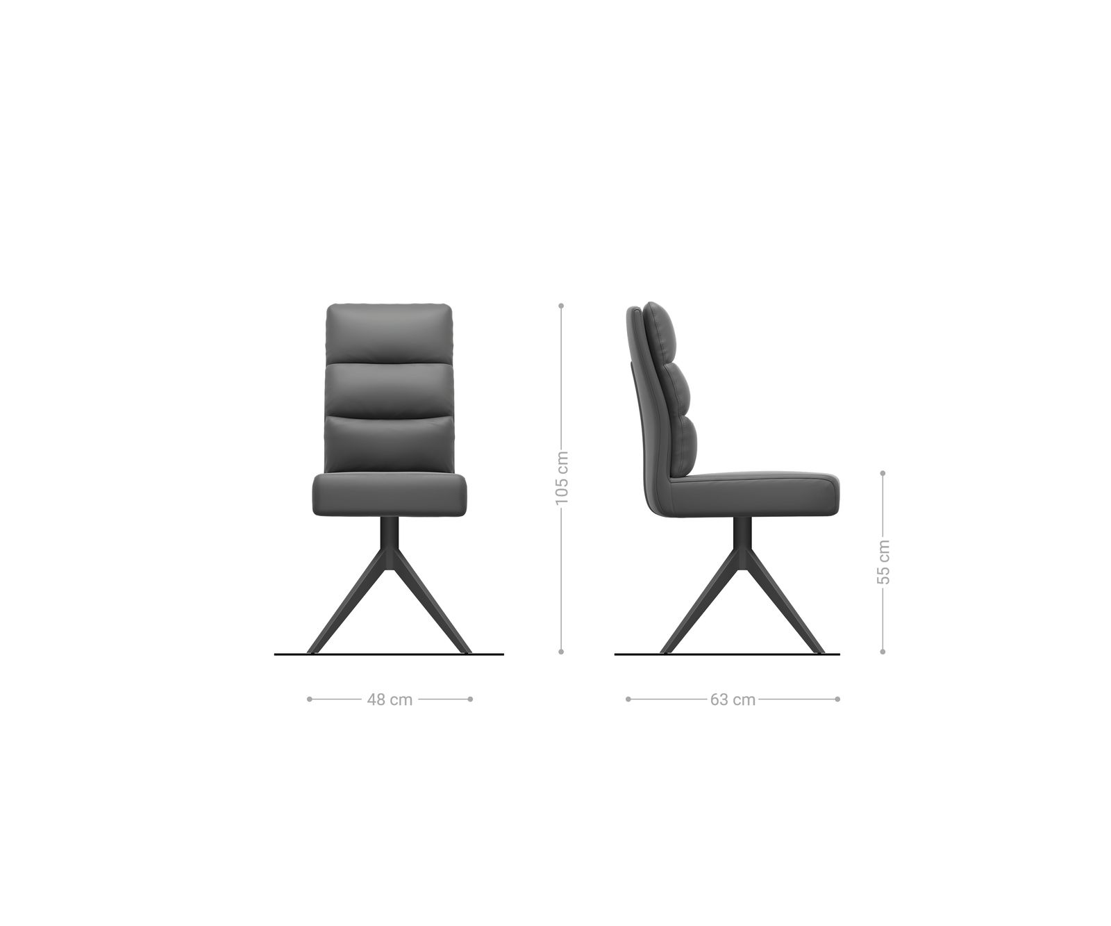 Jídelní židle Pela-Flex bouclé měkký tmavě béžová křížová podnož široká černá 360° otočná houpací funkce taštičkové pružiny - Obrázek 6