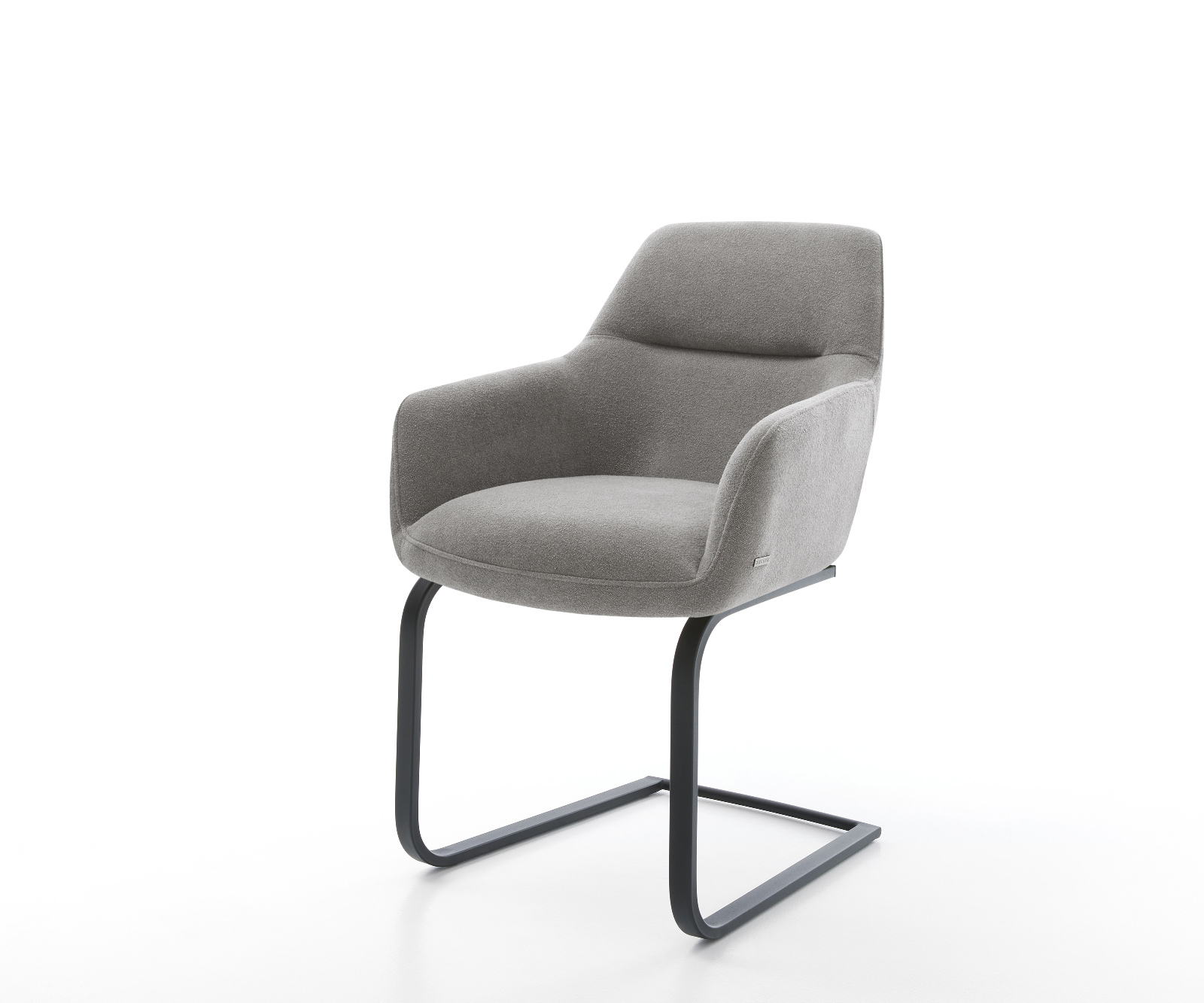 Jídelní židle Pejo-Flex tkanina Měkký šedá jídelní židle plochá černá taštičkové pružiny