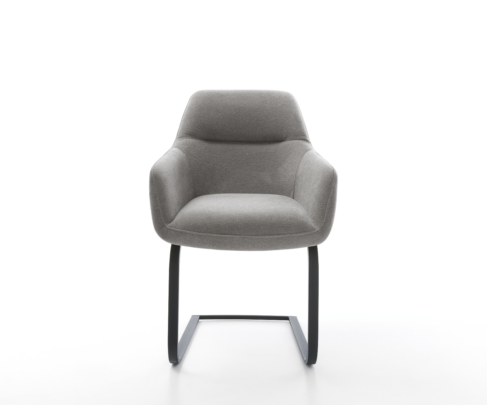 Jídelní židle Pejo-Flex tkanina Měkký šedá jídelní židle plochá černá taštičkové pružiny - Obrázek 2