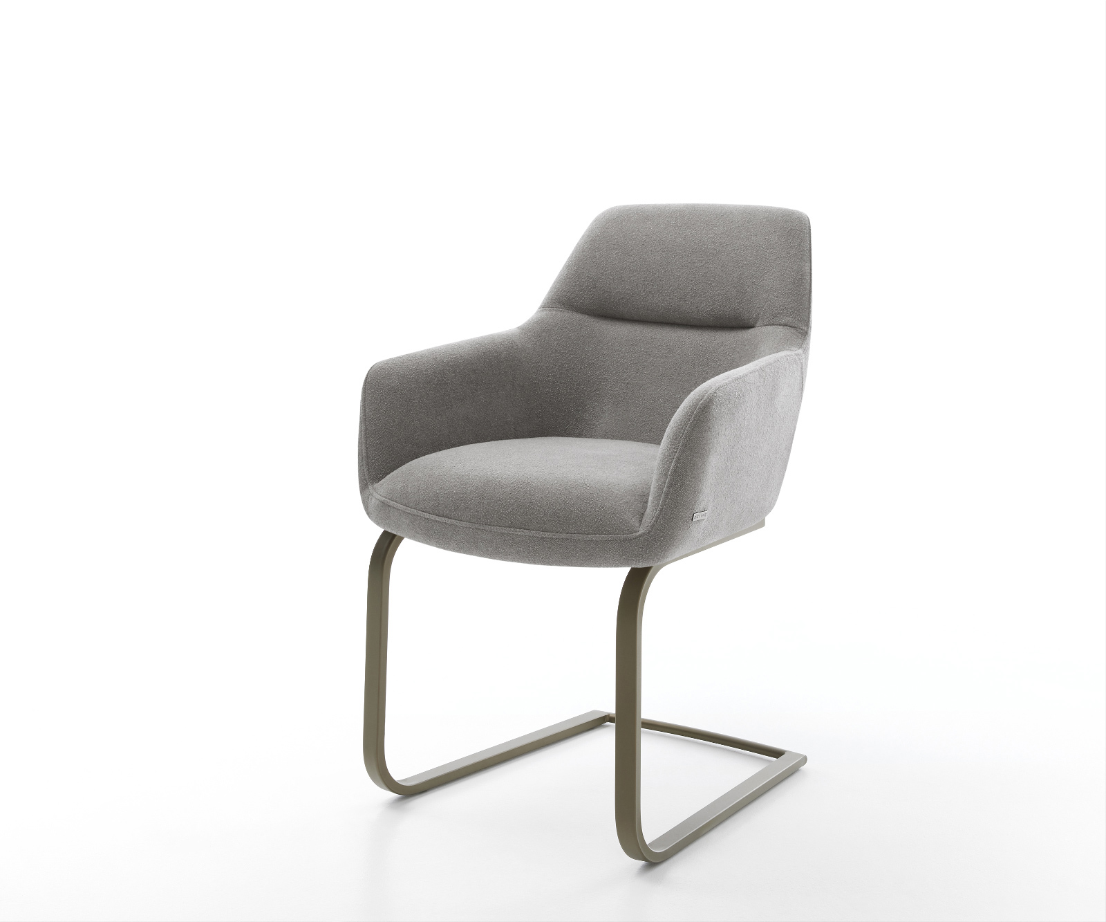 Jídelní židle Pejo-Flex tkanina Měkký šedá jídelní židle plochý Titanová barva taštičkové pružiny