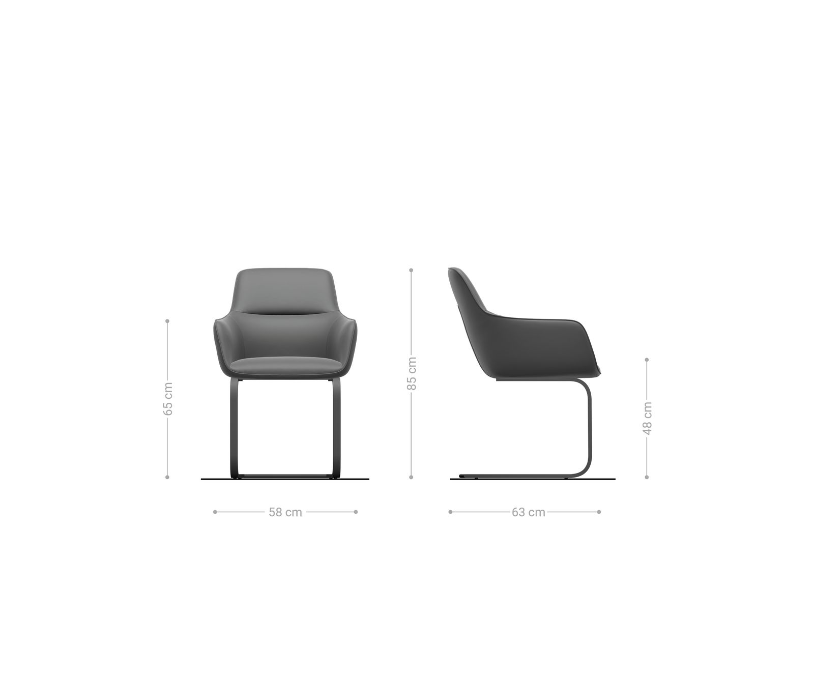 Jídelní židle Pejo-Flex tkanina Měkký šedá jídelní židle plochý Titanová barva taštičkové pružiny - Obrázek 6