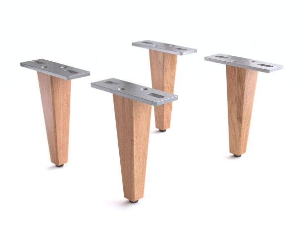 Dřevěná podnož hranatá 15 cm akácie přírodní 4ks sada