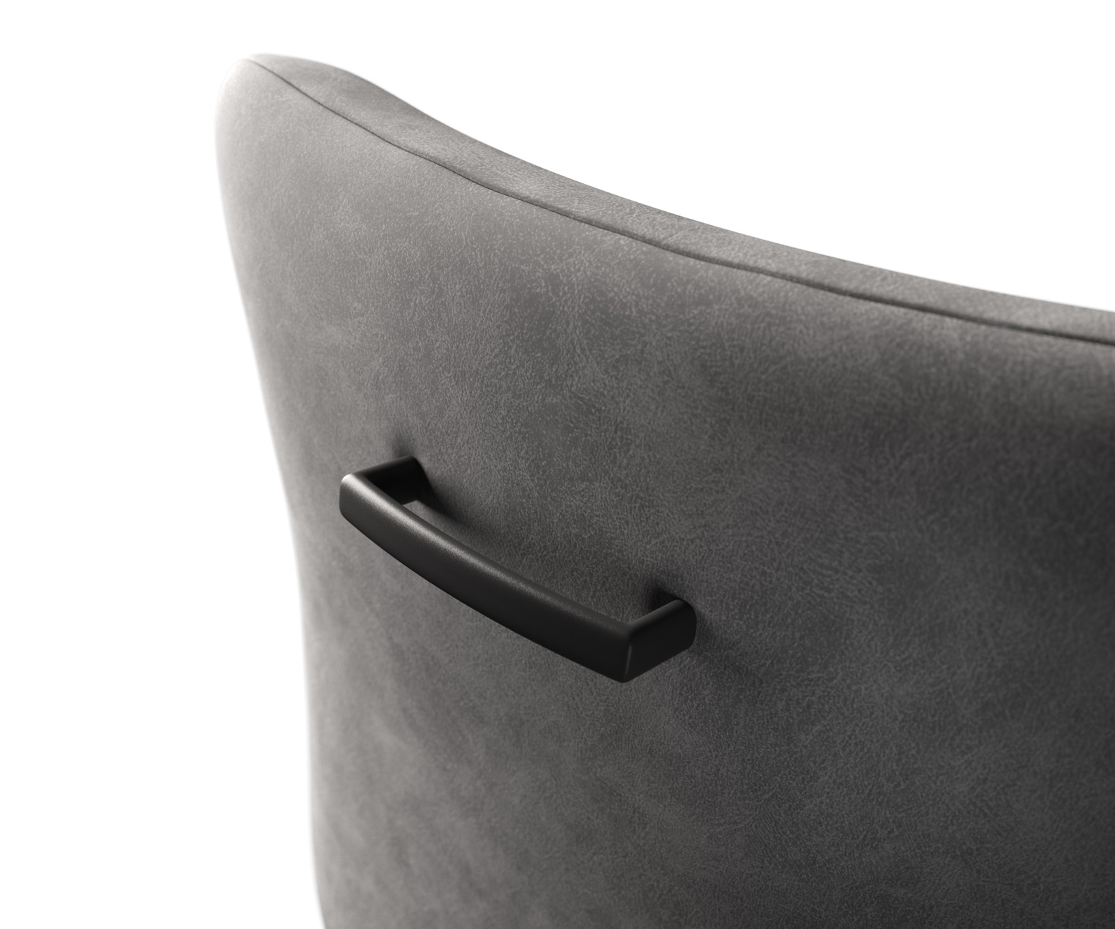 Úchytka na jídelní židli Flex plochá kov černá