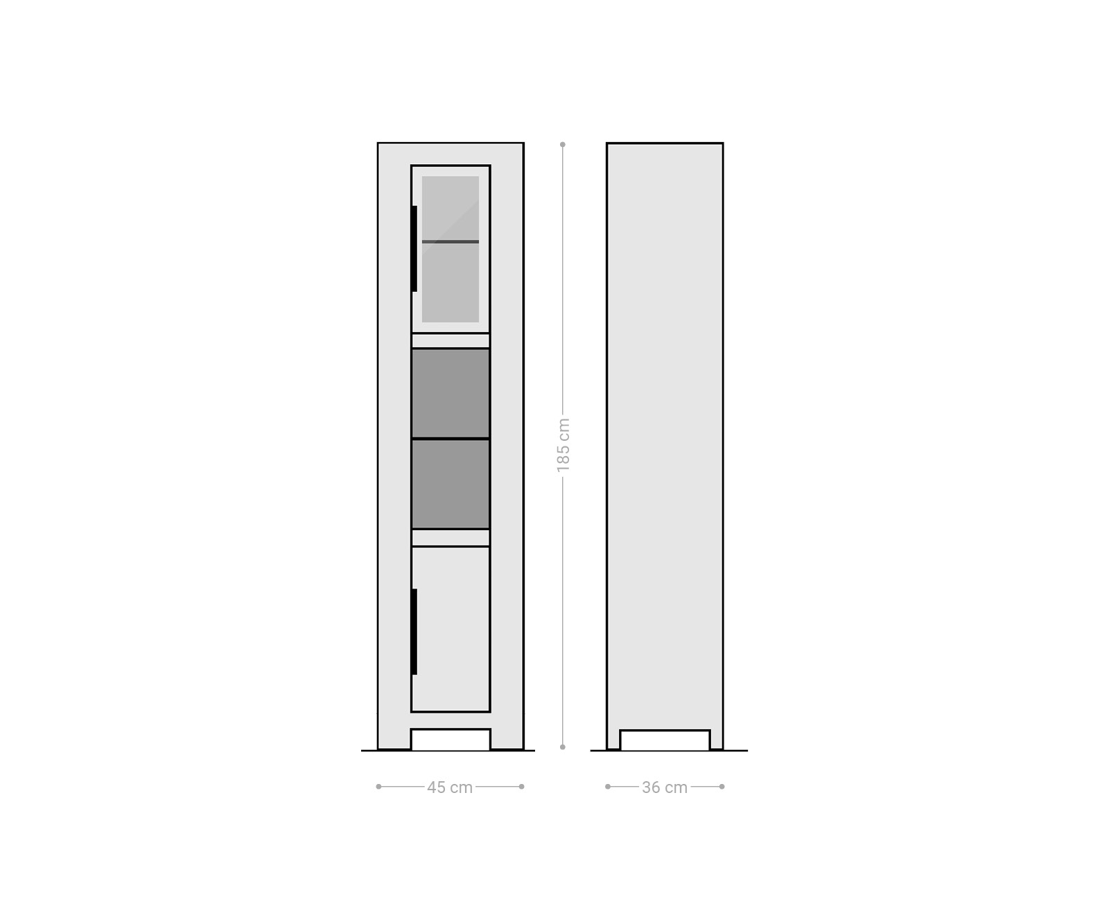 Skříň Solidu 45x185 cm akácie přírodní - Obrázek 9