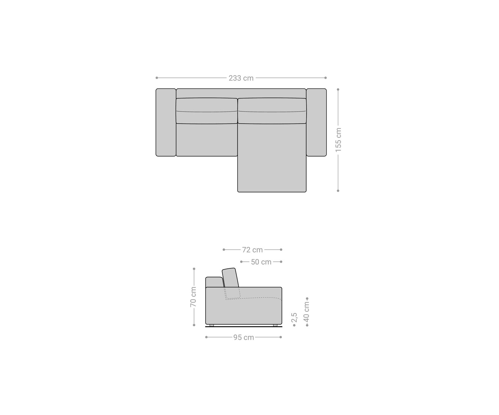 Rohová pohovka Lanzo 230x155 cm plyšový manšestr béžová variabilní lenoška - Obrázek 7