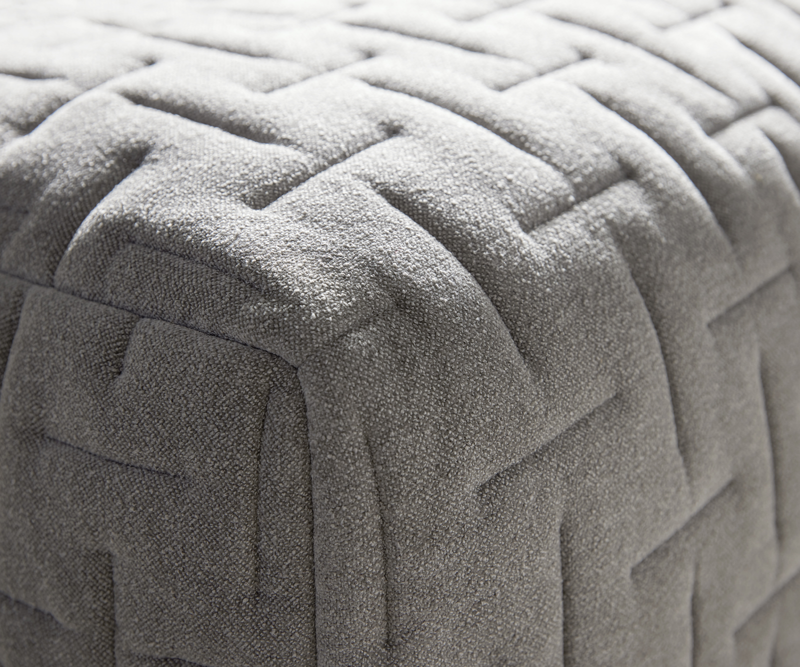 Pohovka ve tvaru "U" Freestyle 360x290 cm látka Měkký šedá prošívaná - Obrázek 5