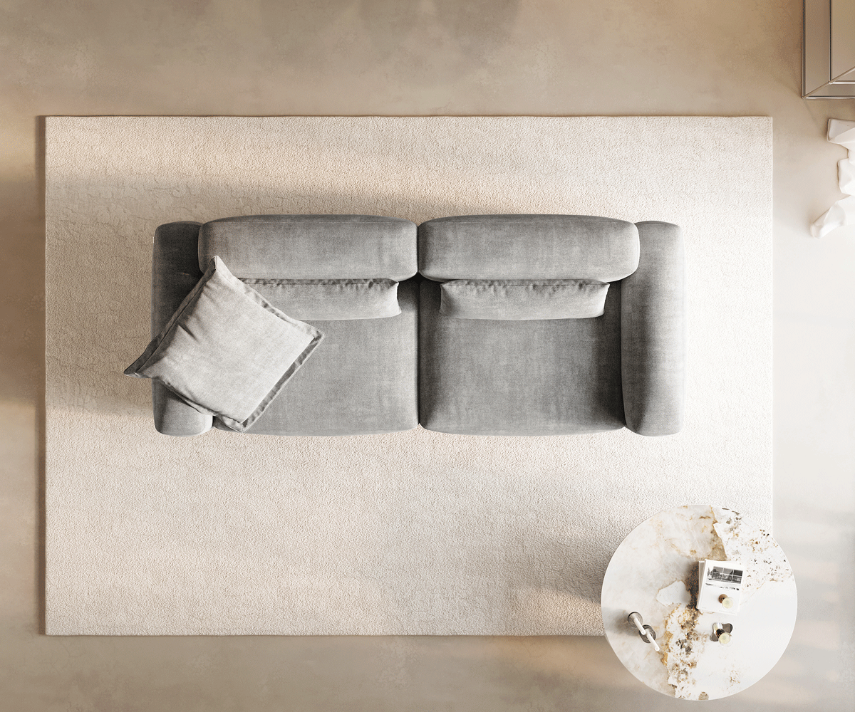 Pohovka XL Freestyle 280x110 cm tkanina Měkký šedá Kappnaht - Obrázek 6