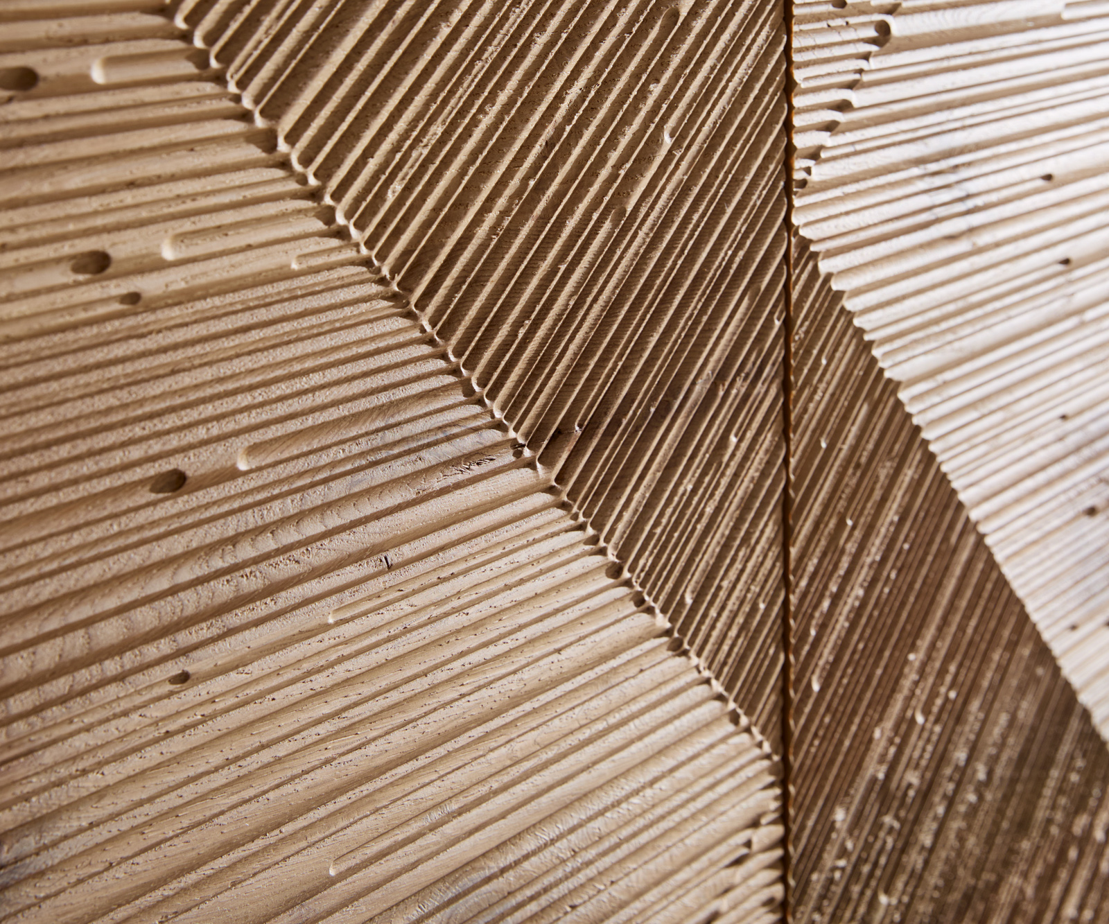 TV stolek Tereos 220 cm dub přírodní 3D efekt 4 dvířka podnož ve tvaru L nerezová ocel broušená - Obrázek 6