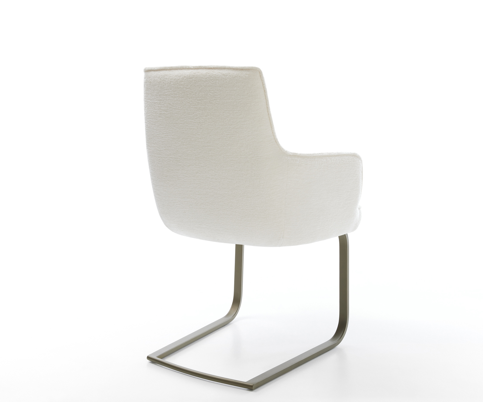 Jídelní židle Heira-Flex s područkami bouclé měkký béžová jídelní židle plochá titanová barva taštičkové pružiny - Obrázek 5