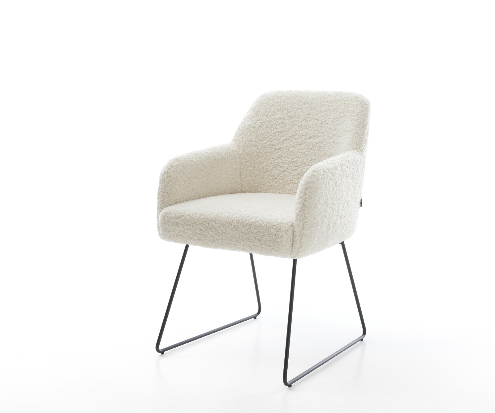 Jídelní židle Greg-Flex plyšový manšestr béžová černá tenká podnož taštičkové pružiny