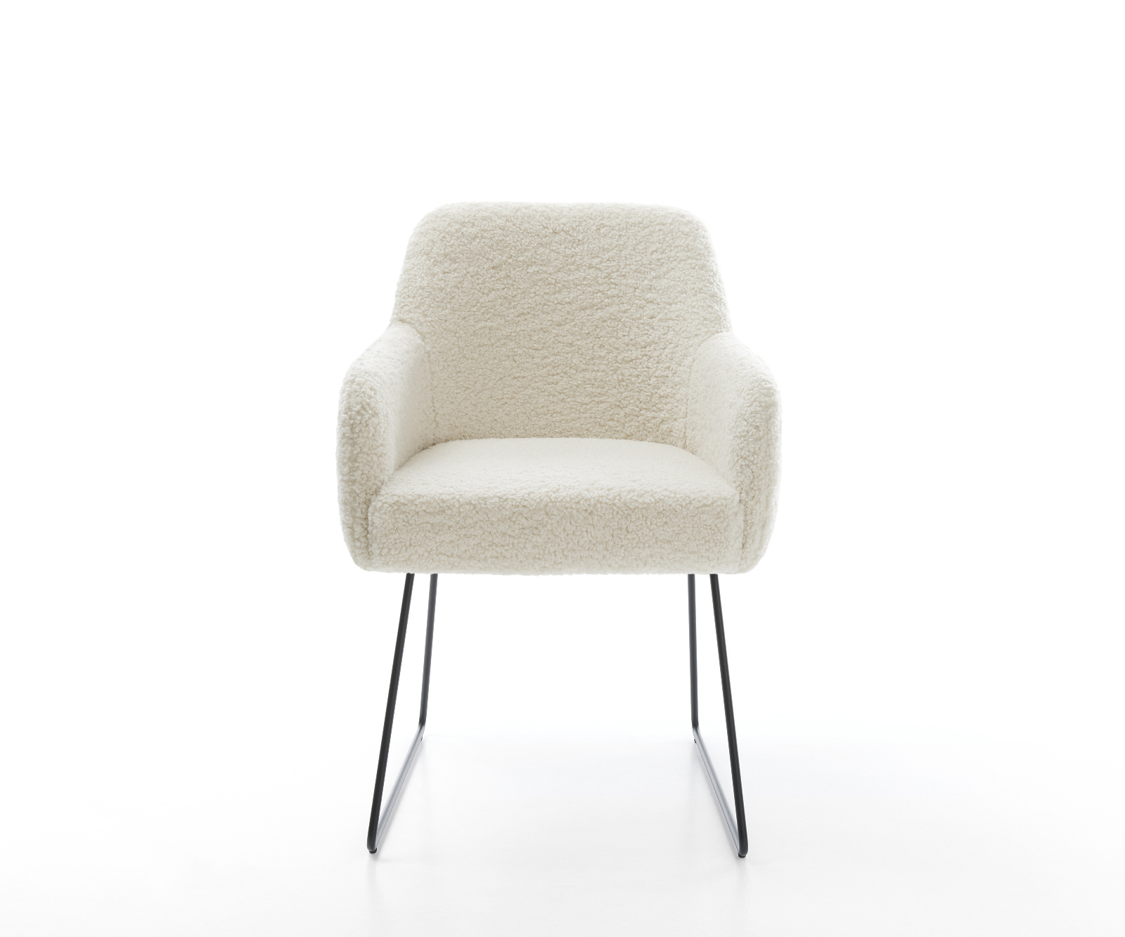 Jídelní židle Greg-Flex plyšový manšestr béžová černá tenká podnož taštičkové pružiny - Obrázek 2