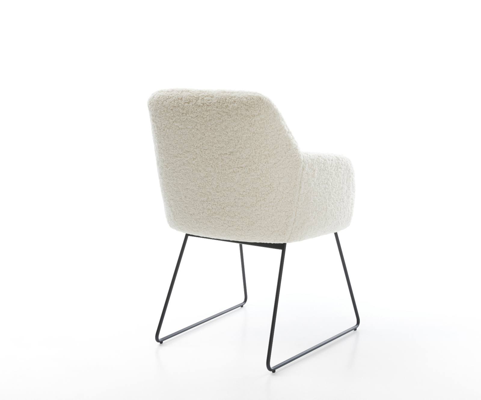 Jídelní židle Greg-Flex plyšový manšestr béžová černá tenká podnož taštičkové pružiny - Obrázek 5