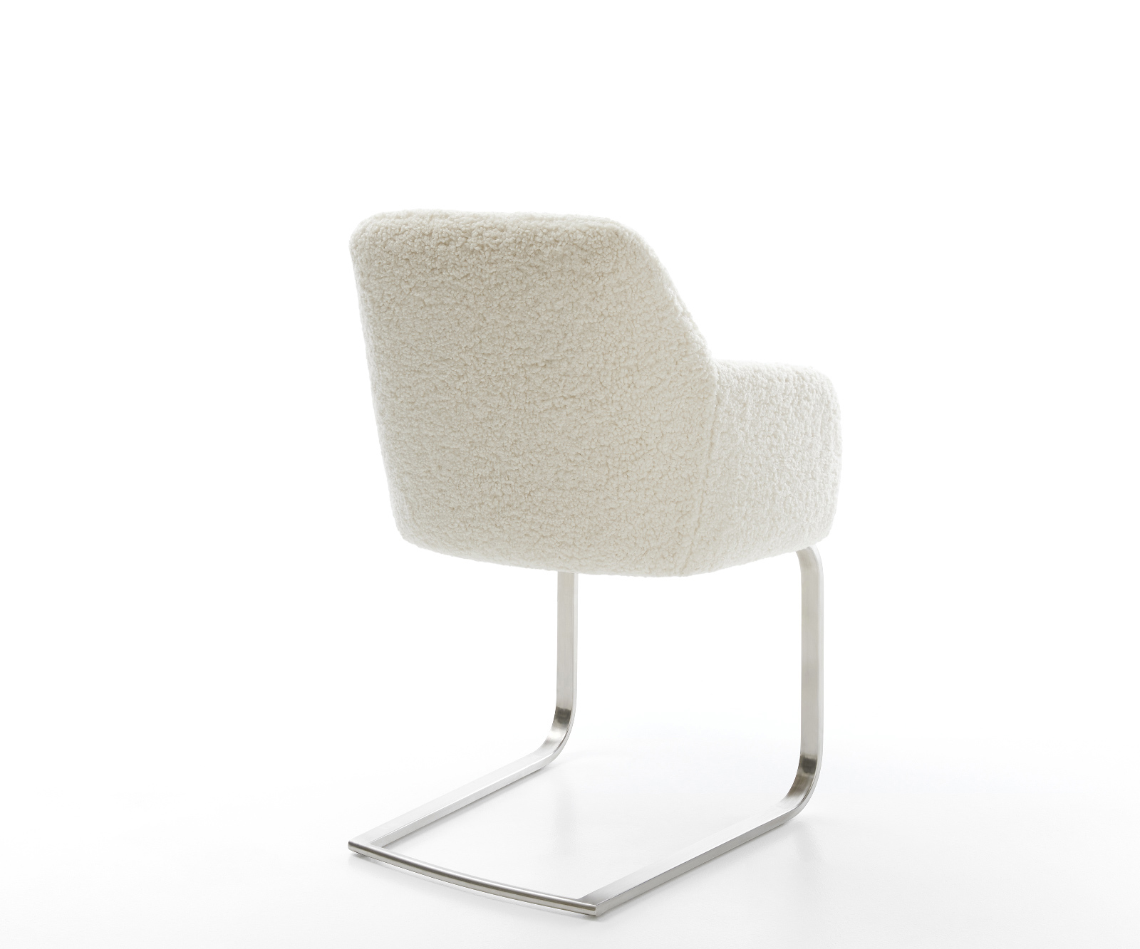 Jídelní židle Greg-Flex plyšová látka béžová jídelní židle plochá nerezová ocel taštičkové pružiny - Obrázek 5