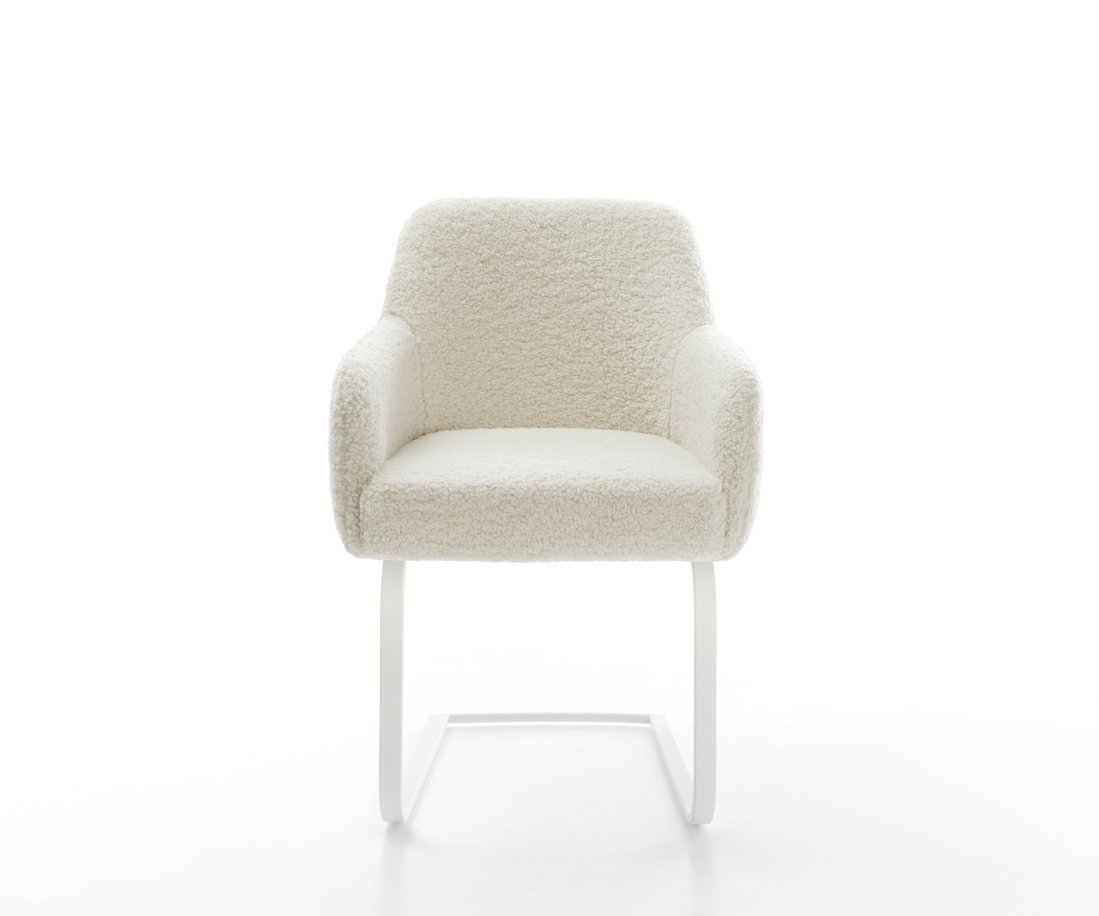 Jídelní židle Greg-Flex plyšová látka béžová jídelní židle plochá bílá taštičkové pružiny - Obrázek 2