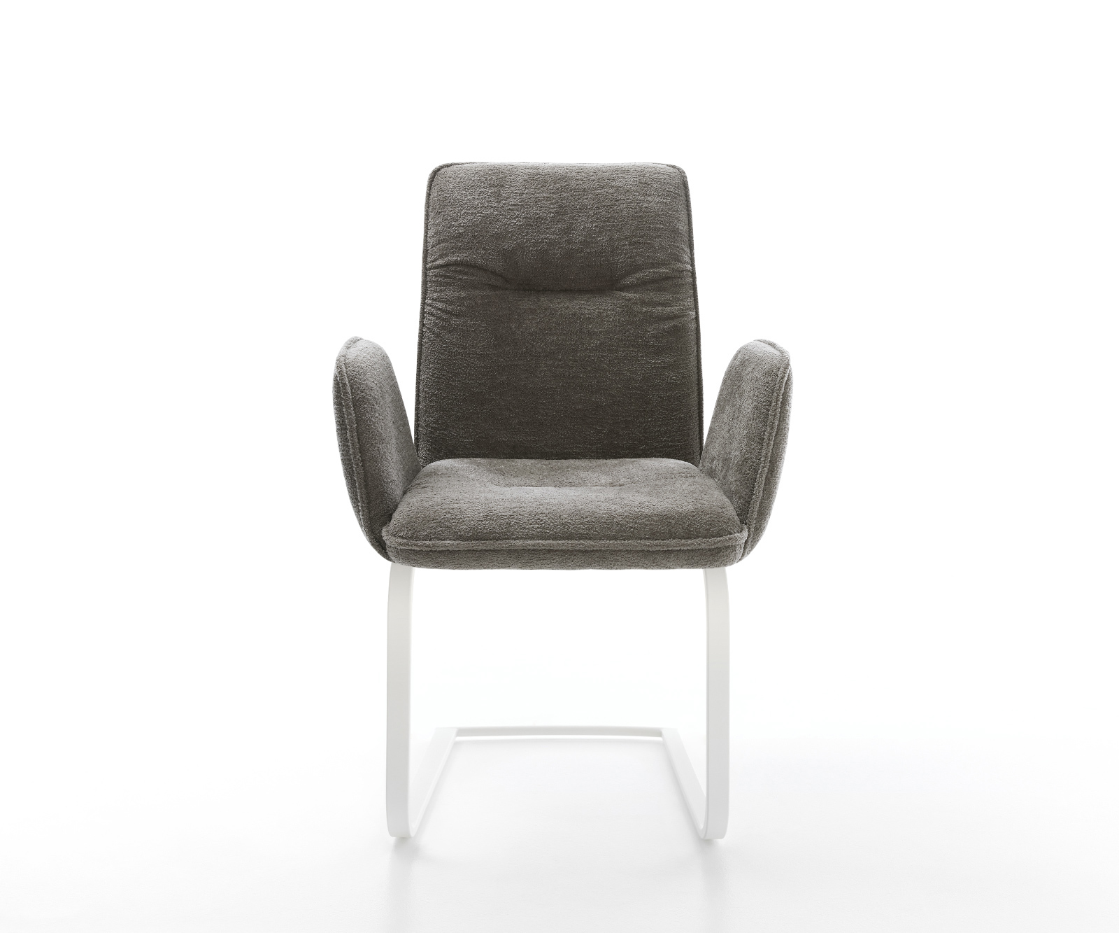 Jídelní židle Vinja-Flex bouclé měkký tmavě béžová jídelní židle plochá bílá - Obrázek 2