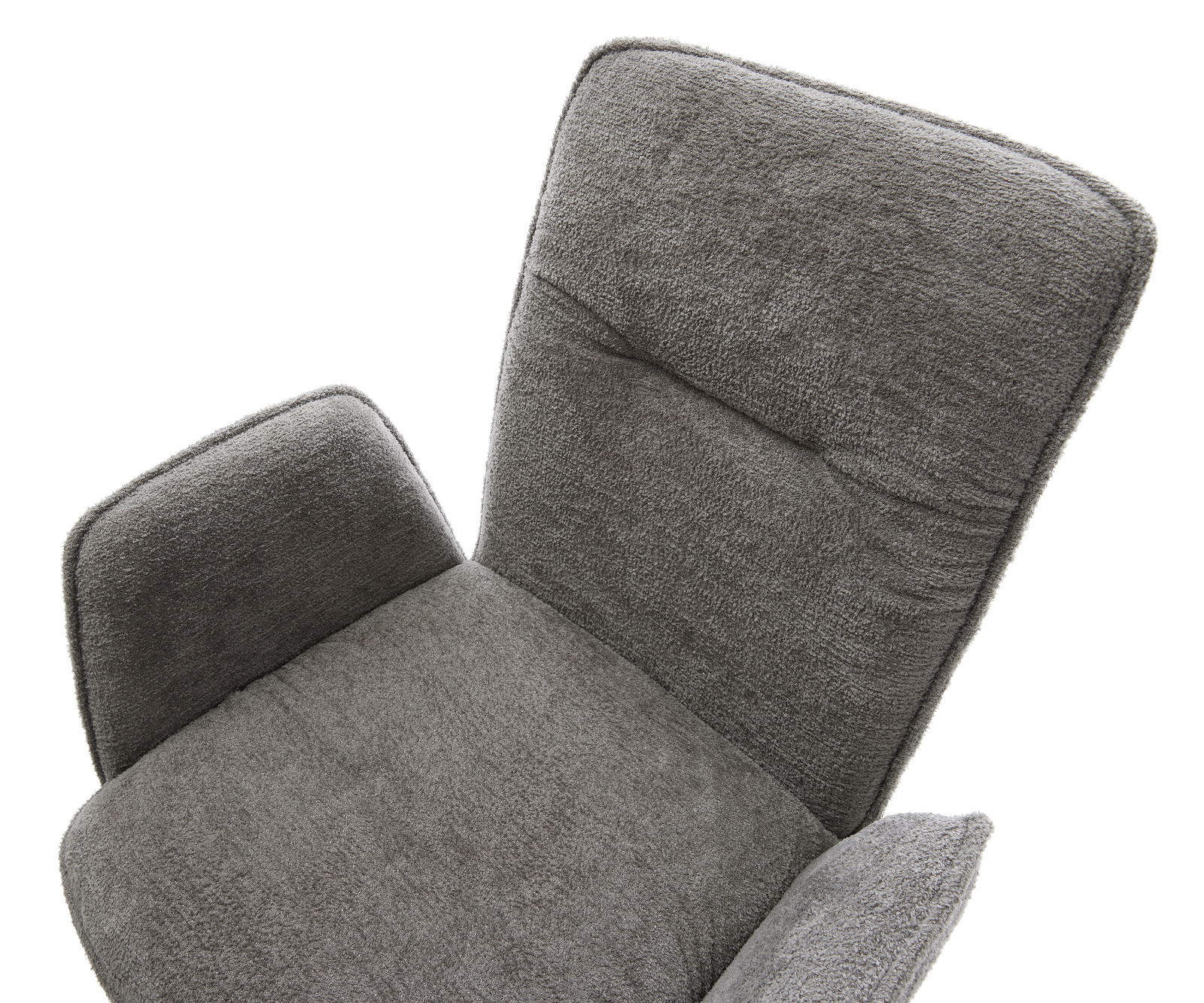 Jídelní židle Vinja-Flex bouclé měkký tmavě béžová tenká podnož nerezová ocel - Obrázek 4