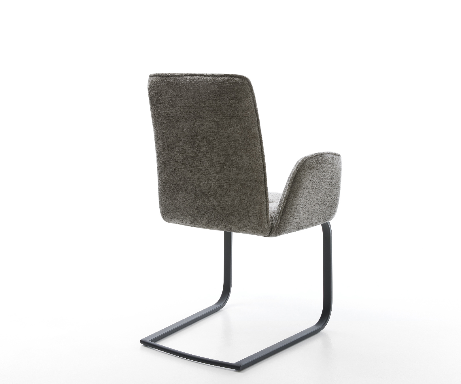 Jídelní židle Vinja-Flex bouclé měkký tmavě béžová jídelní židle plochá černá - Obrázek 5