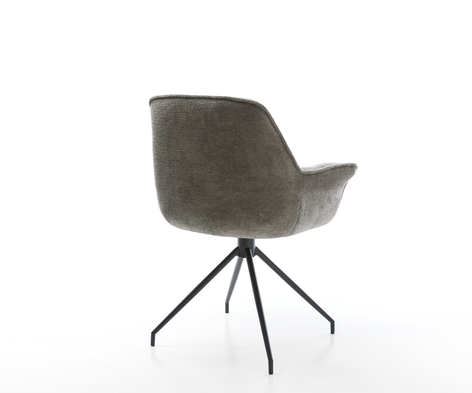 Jídelní židle Kaira-Flex bouclé měkký tmavě béžová křížová podnož zúžená černá - Obrázek 5