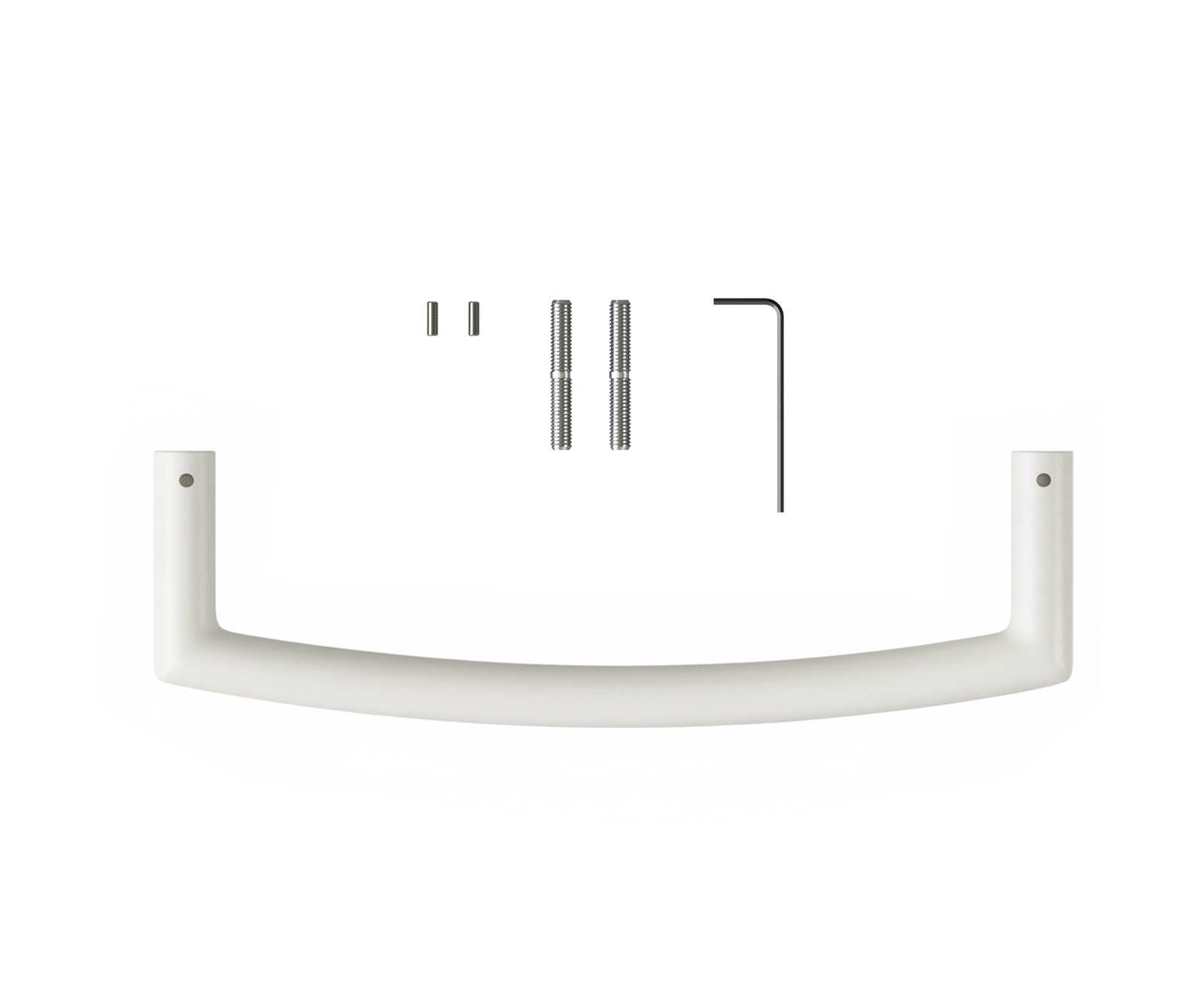 Úchyt na židli Flex plochý kov bílý - Obrázek 2