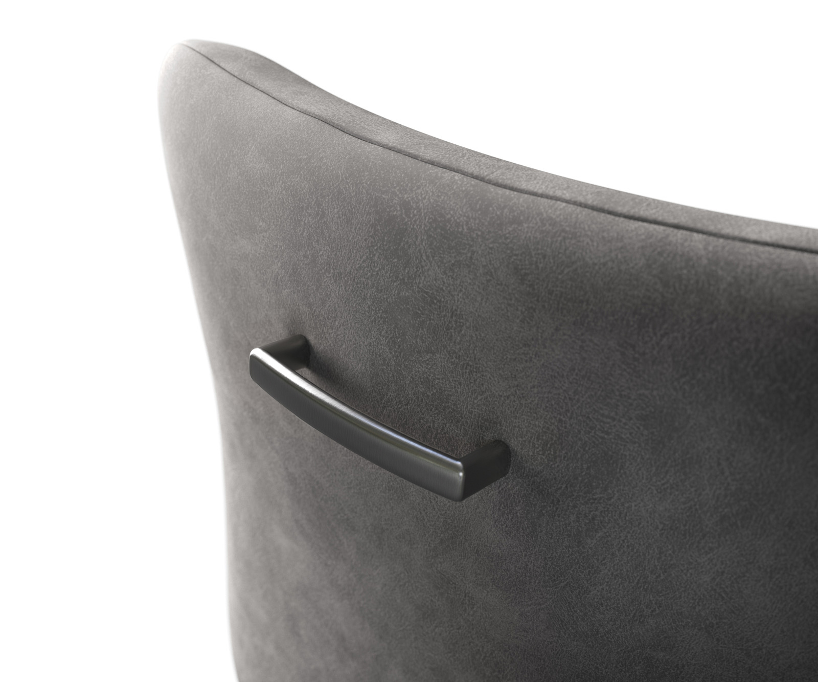 Úchyt jídelní židle Flex plochý nerezová ocel grafit