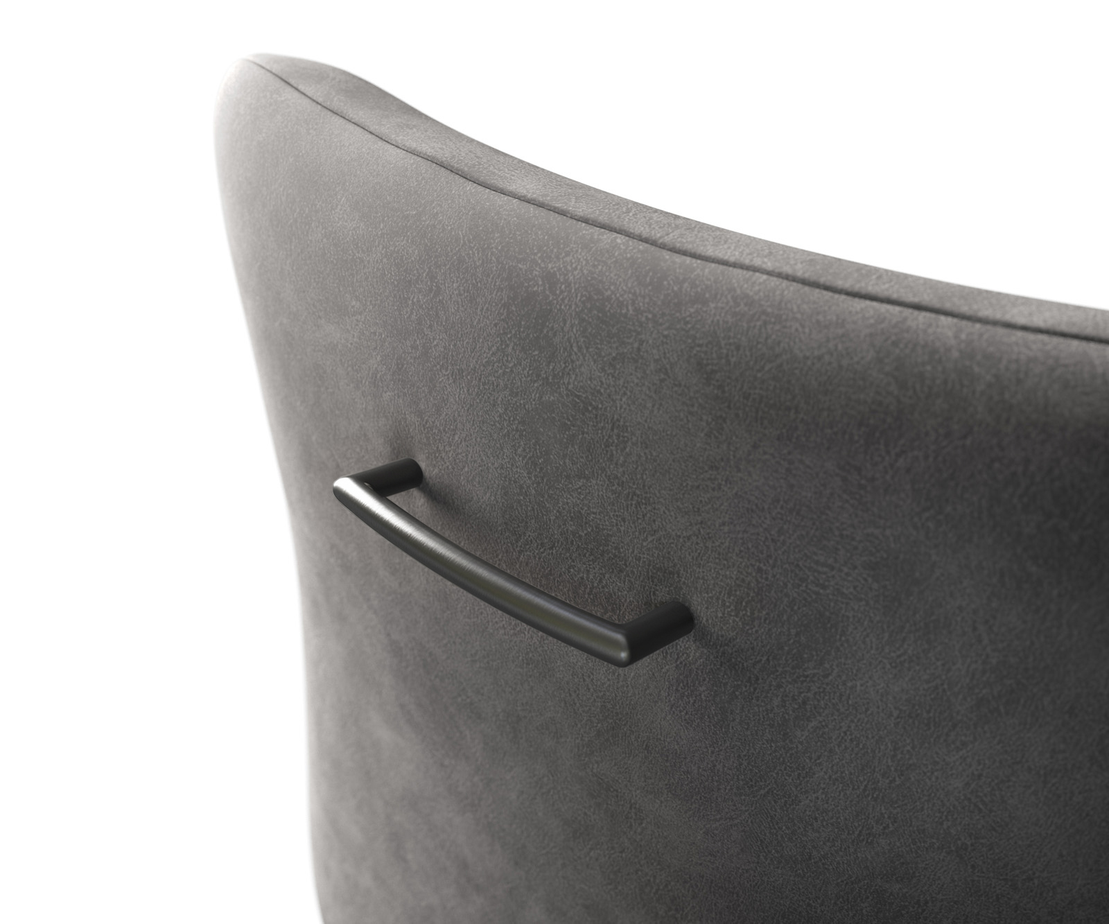 Úchyt jídelní židle Flex kulatý nerezová ocel grafit