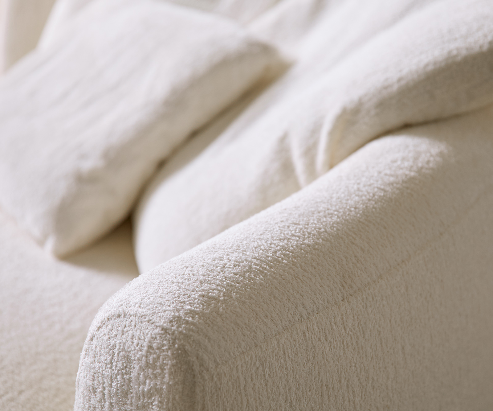 Pohovka XL Edina 330x170 cm bouclé měkký béžová - Obrázek 8