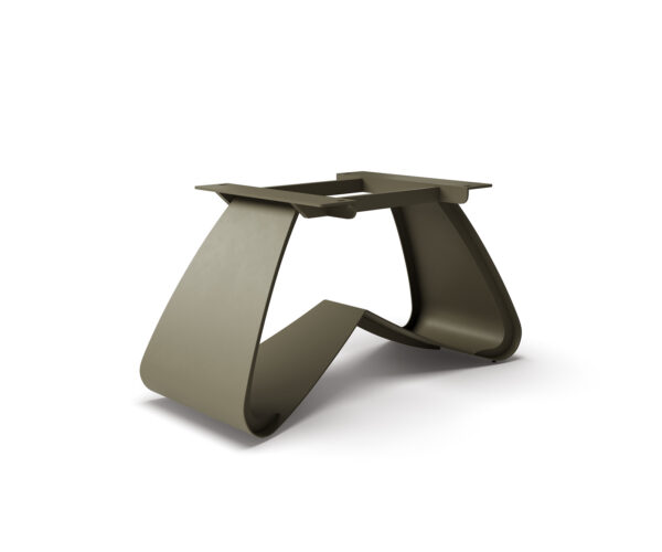 Podnož ve tvaru W kov titanová barva pro rozkládací stoly od 180 do 300 cm