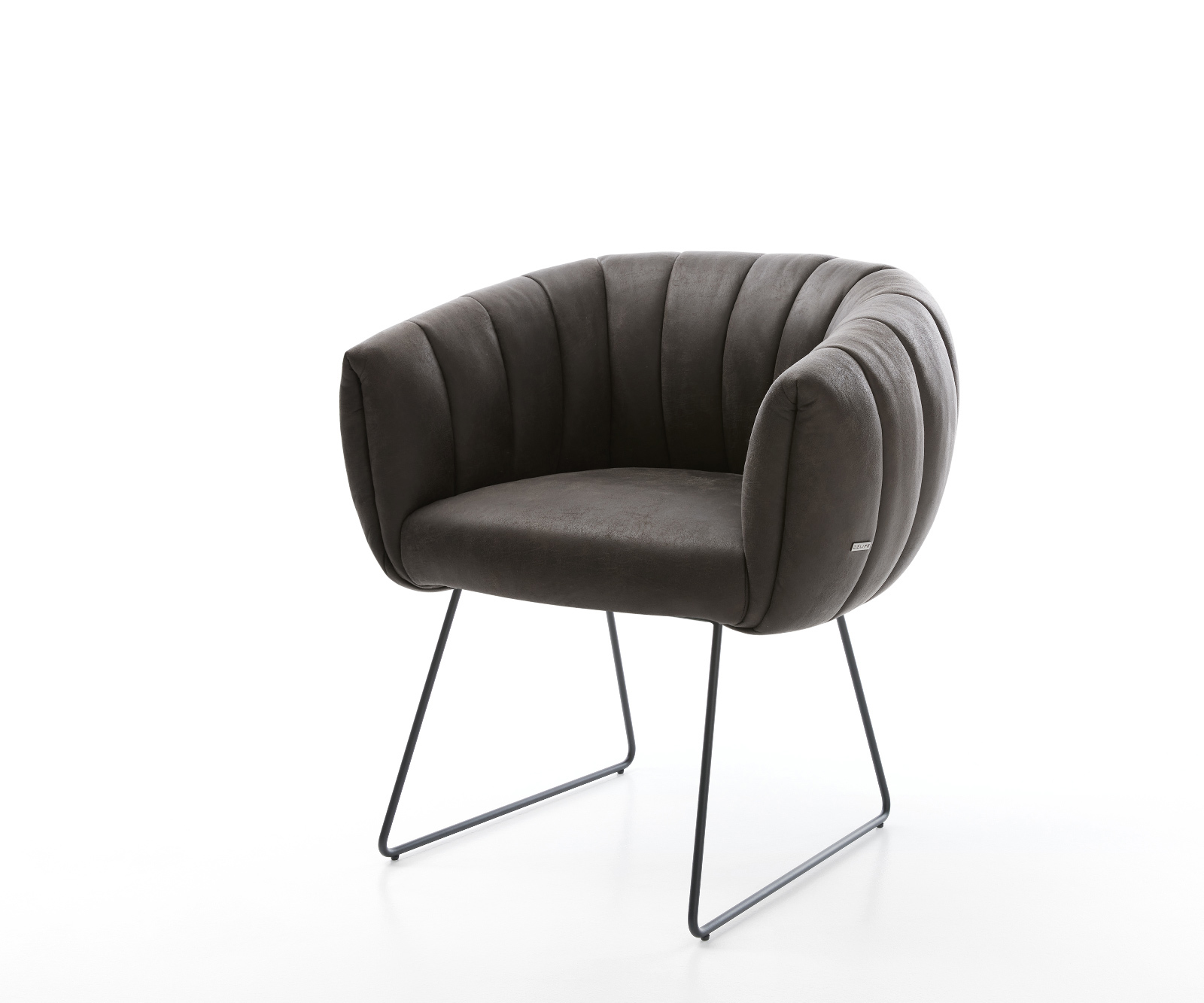 Jídelní židle Jada-Flex mikrovlákno antracit vintage černá tenká podnož taštičkové pružiny