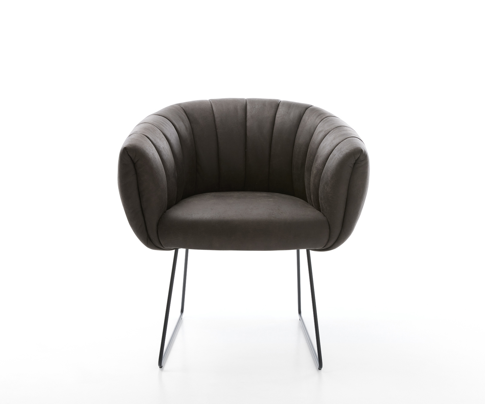 Jídelní židle Jada-Flex mikrovlákno antracit vintage černá tenká podnož taštičkové pružiny - Obrázek 2