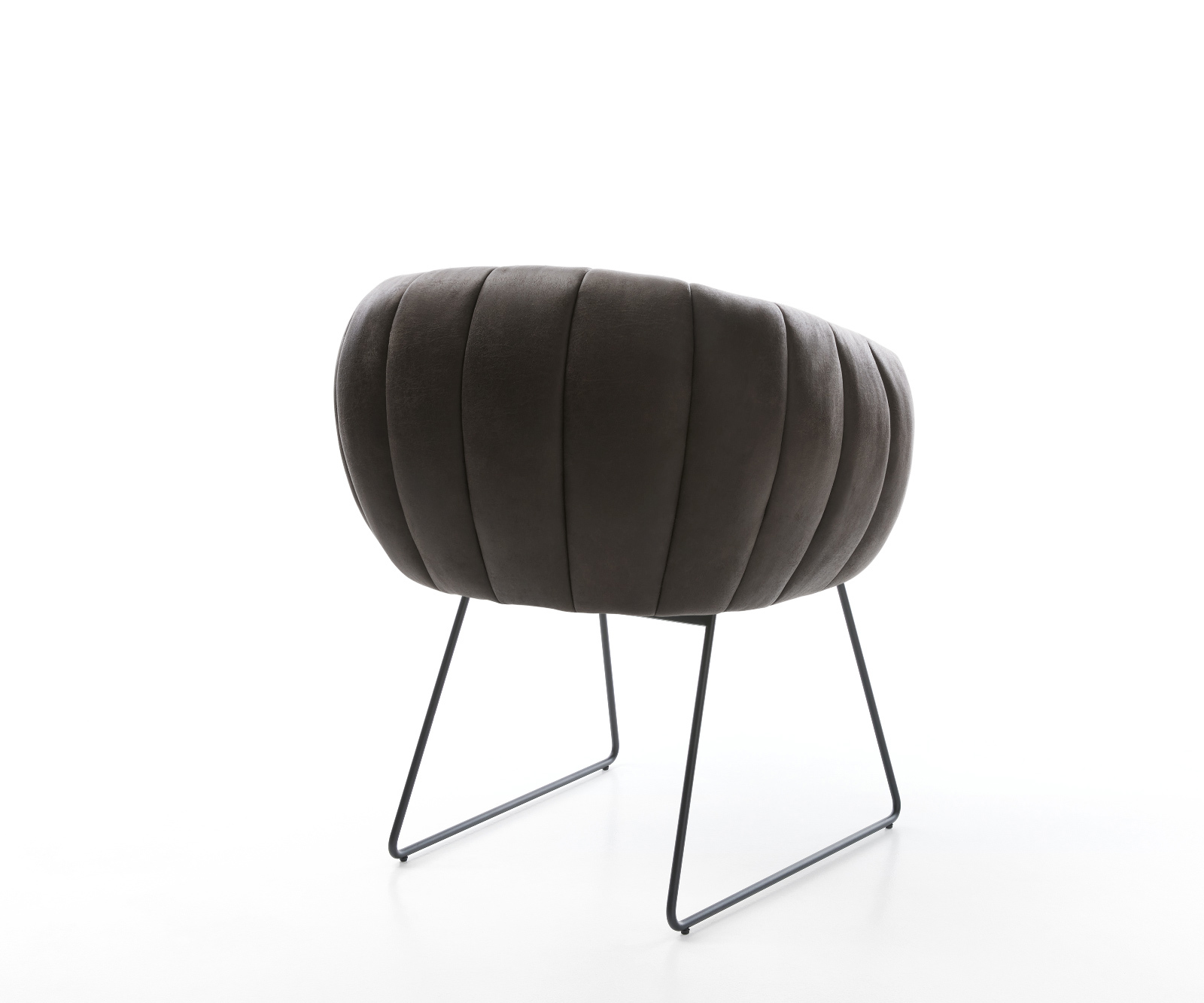 Jídelní židle Jada-Flex mikrovlákno antracit vintage černá tenká podnož taštičkové pružiny - Obrázek 5