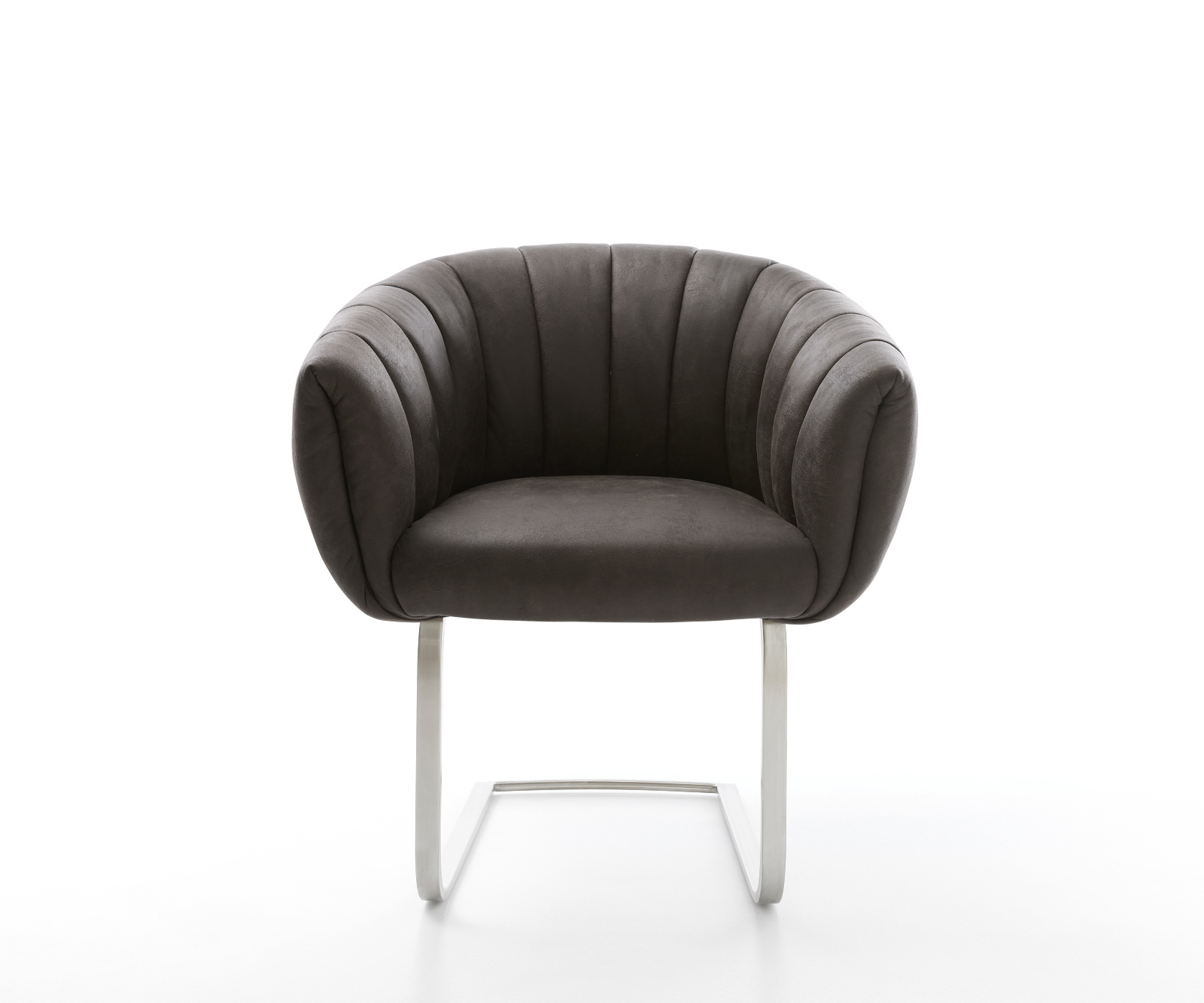 Jídelní židle Jada-Flex mikrovlákno antracitová vintage jídelní židle plochá nerezová ocel taštičkové pružiny - Obrázek 2