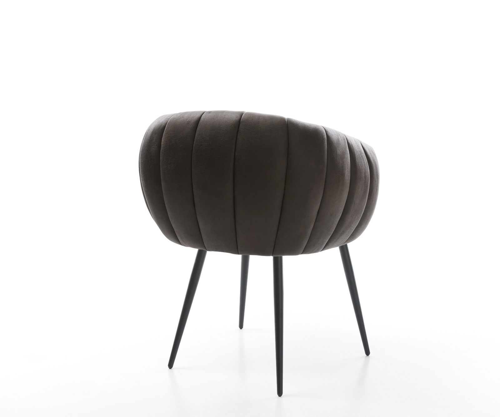 Jídelní židle Jada-Flex mikrovlákno antracitová vintage 4 nohy zúžené černé taštičkové pružiny - Obrázek 5